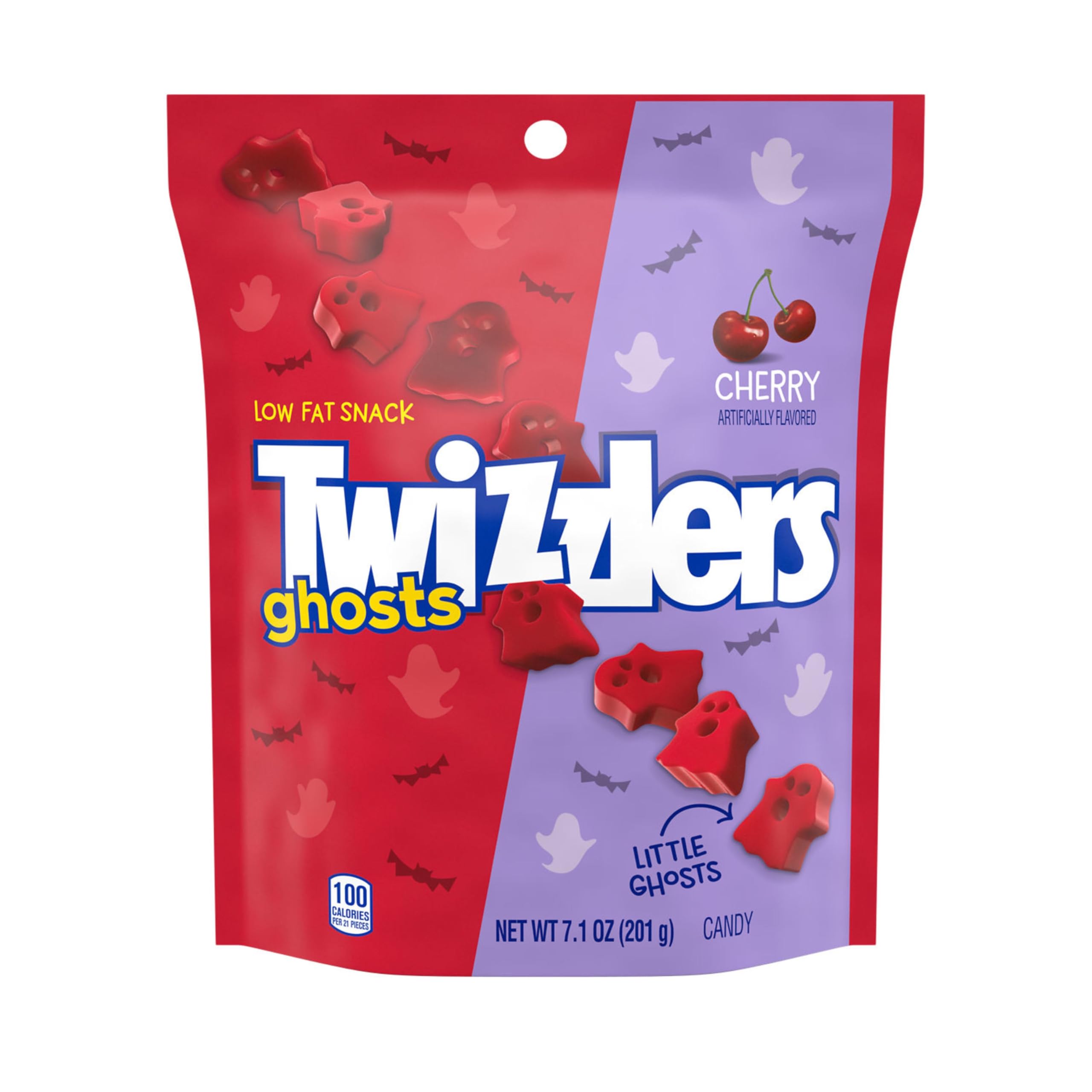 TWIZZLERS Ghosts Cherry Flavored Chewy Candy, 7.1 oz, 2 Pack