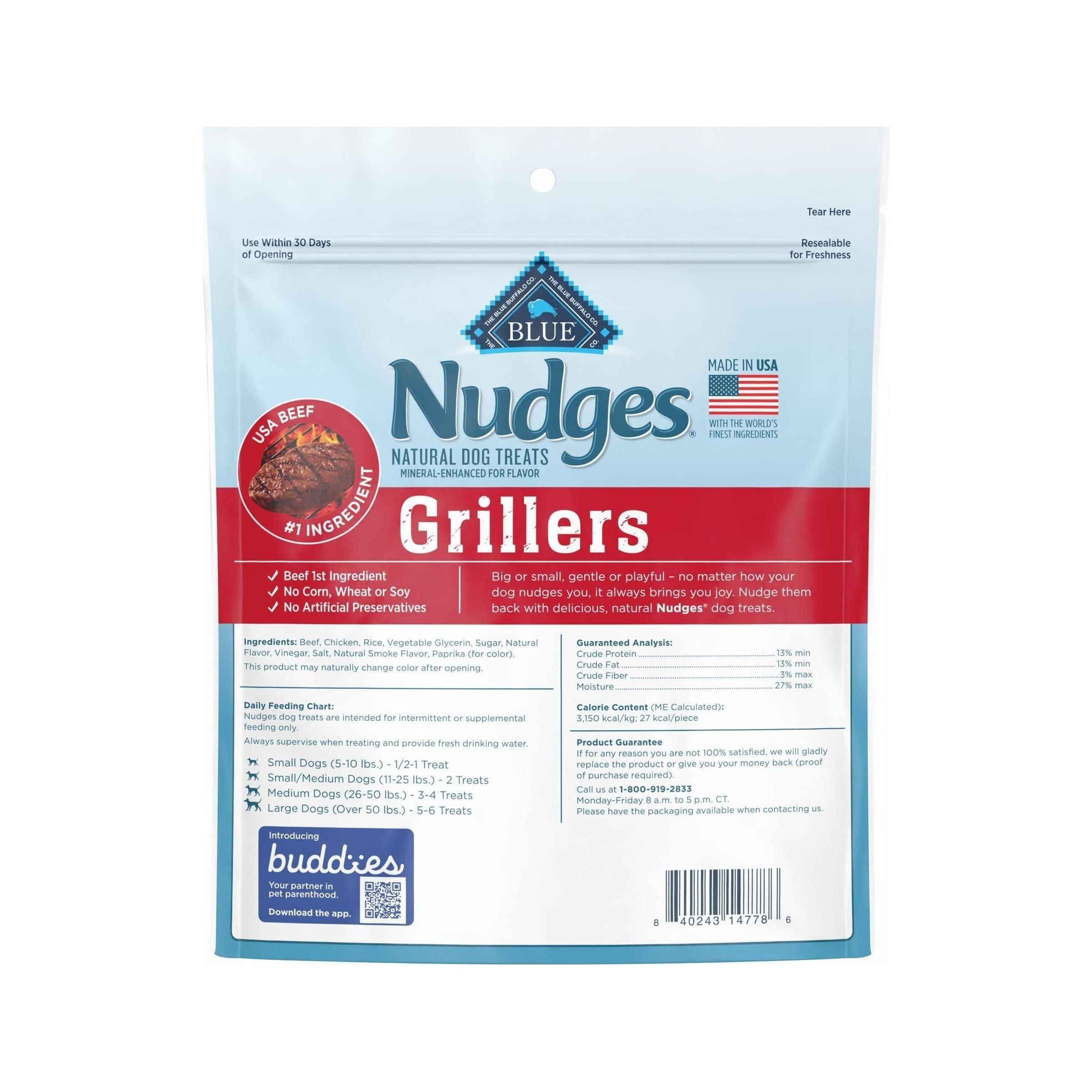 Blue Buffalo Nudges Grillers Natural Dog Treats Made with Real Steak, 16-oz. Bag - Buffalo Wild Wings