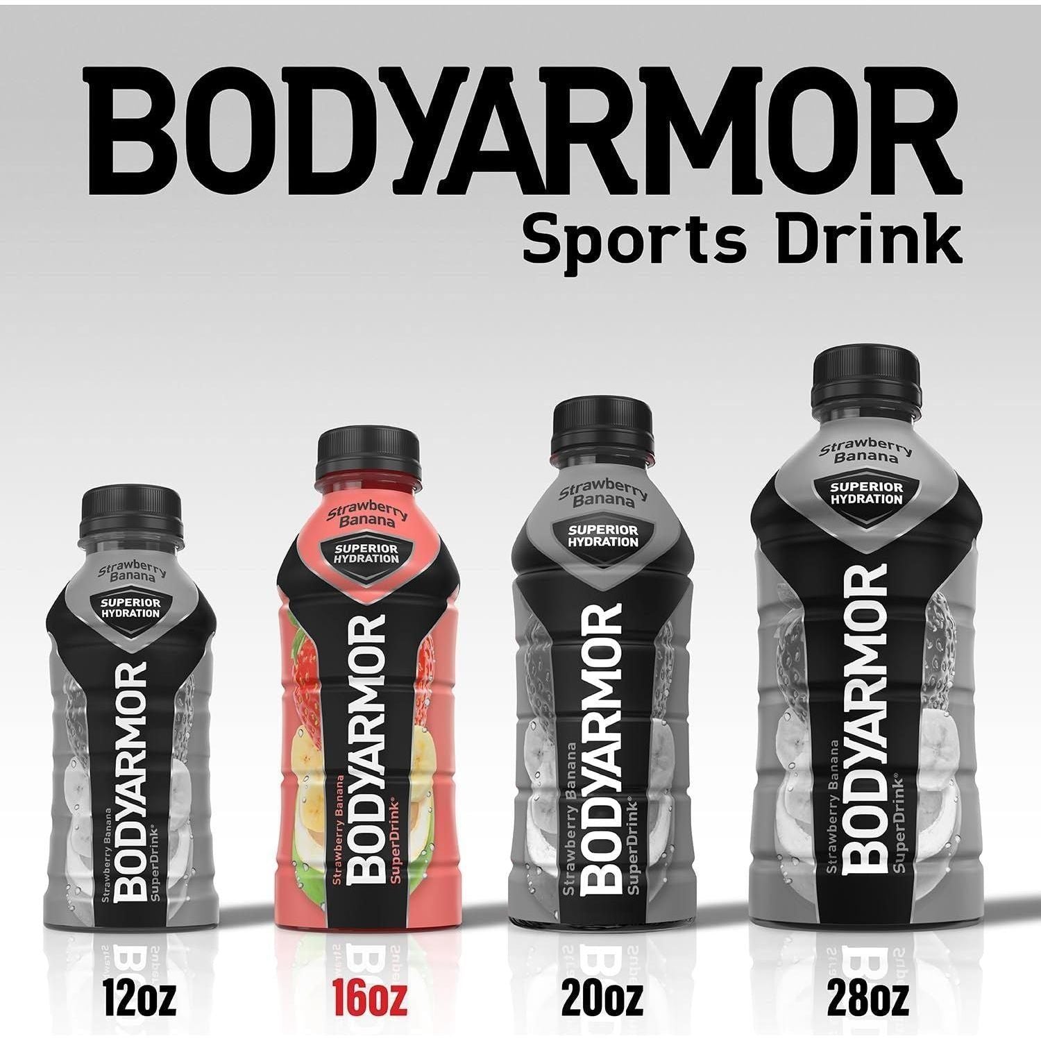 BODYARMOR Blackout Berry Sports Drink with Coconut Water, 16 Fl Oz (Pack of 12) - BODYARMOR