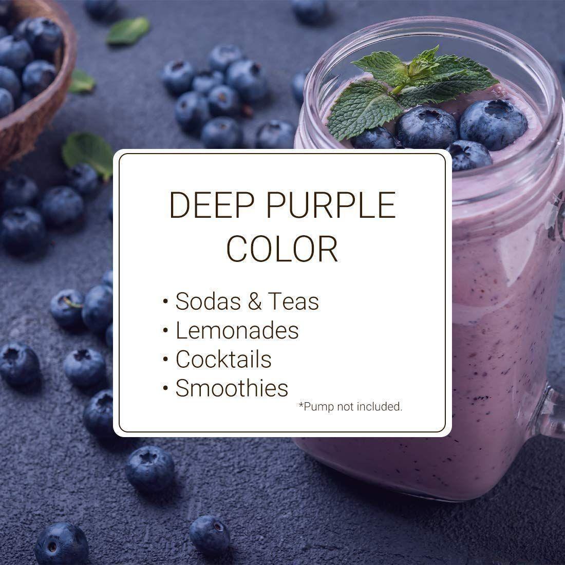 Monin - Blueberry Syrup, Mildly Sweet & Tart Blueberry Flavor, Great for Teas, Lemonades, Smoothies, & Cocktails, Gluten-Free, Non-GMO (750ml) - Monin