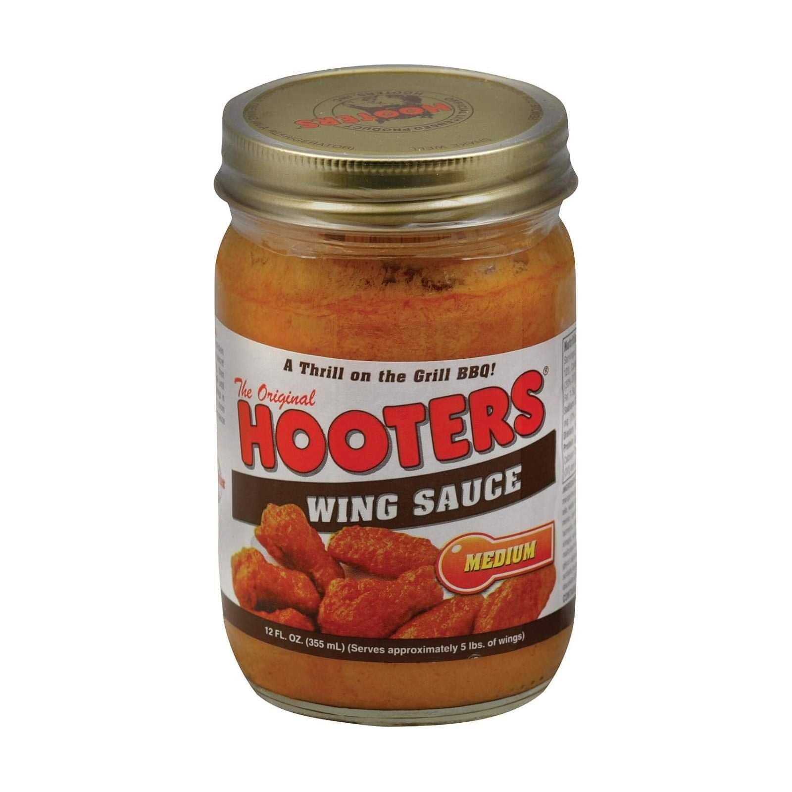 Hooters Medium Wing Sauce, 12 Oz, Pack of 6 - Hooters