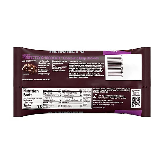 Pack of 2 - Hershey's Milk Chocolate Chips 1 bag / 11.5 oz - Hershey's