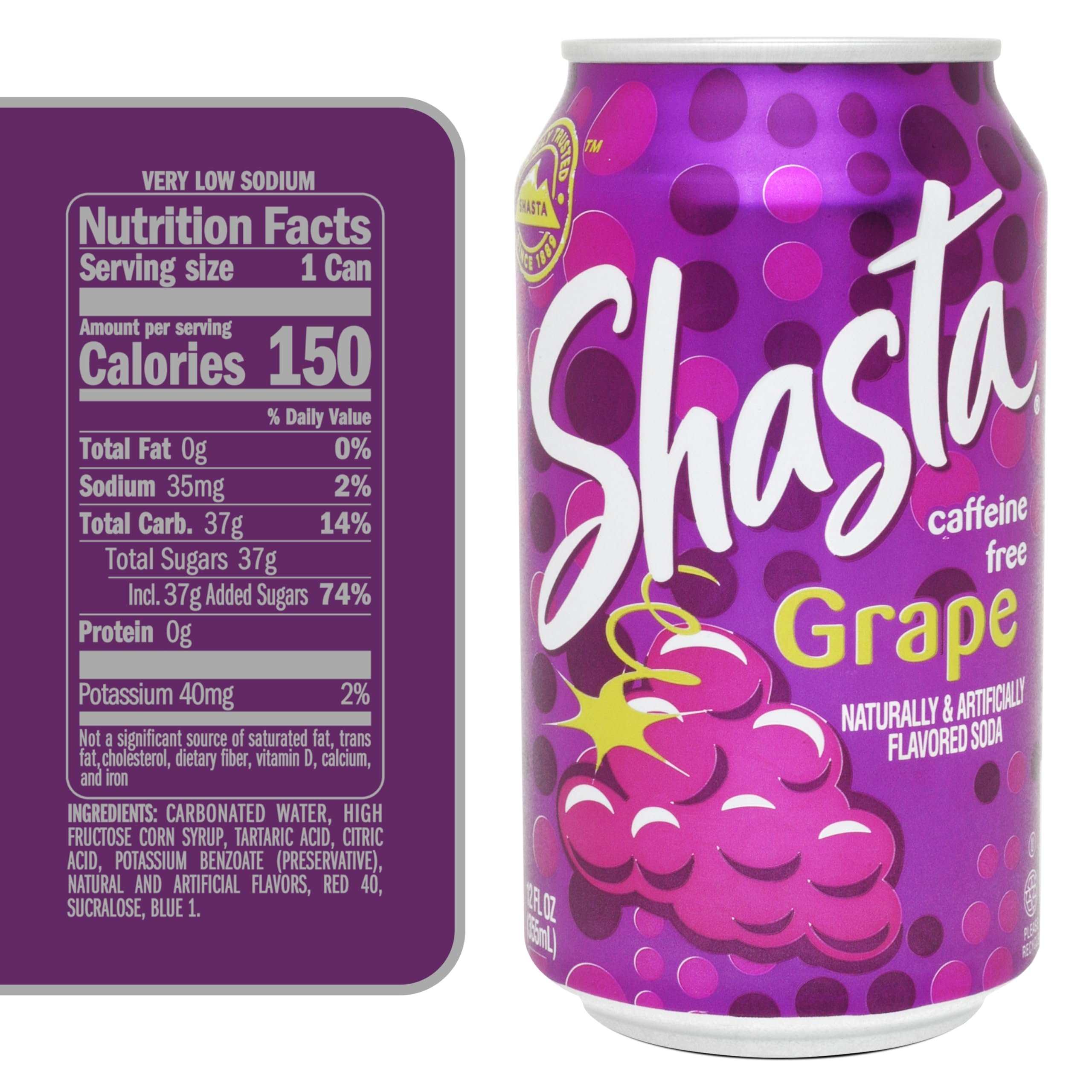Shasta Grape 24-Pack of 12oz Cans