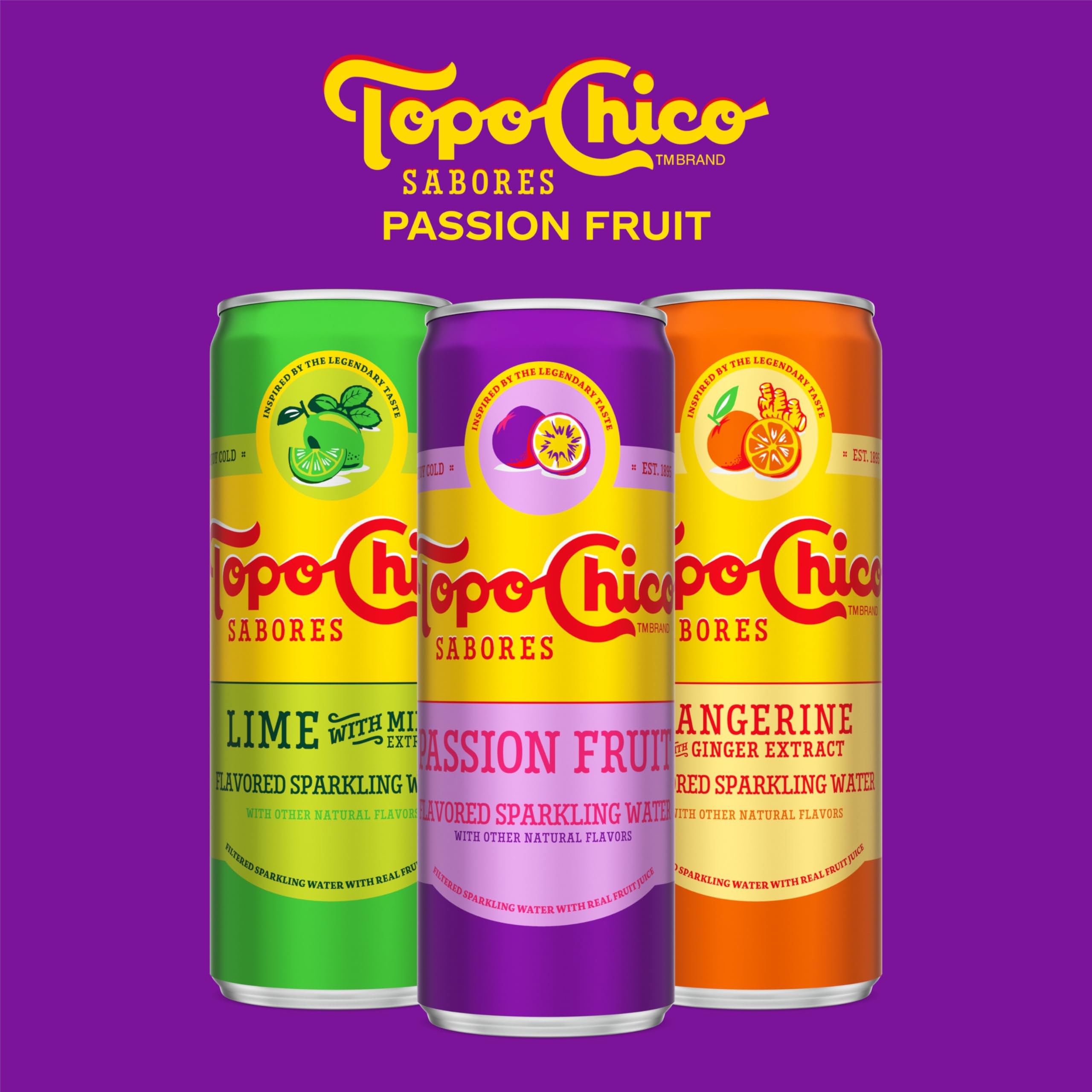 Topo Chico Passionfruit Sparkling Water, 12 fl oz, 8 Pack