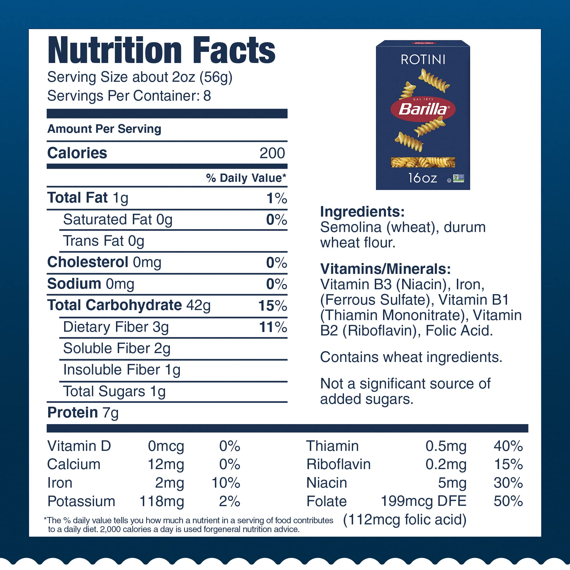 (6 PACK) Barilla Pasta, Rotini, 16 Ounce - Barilla