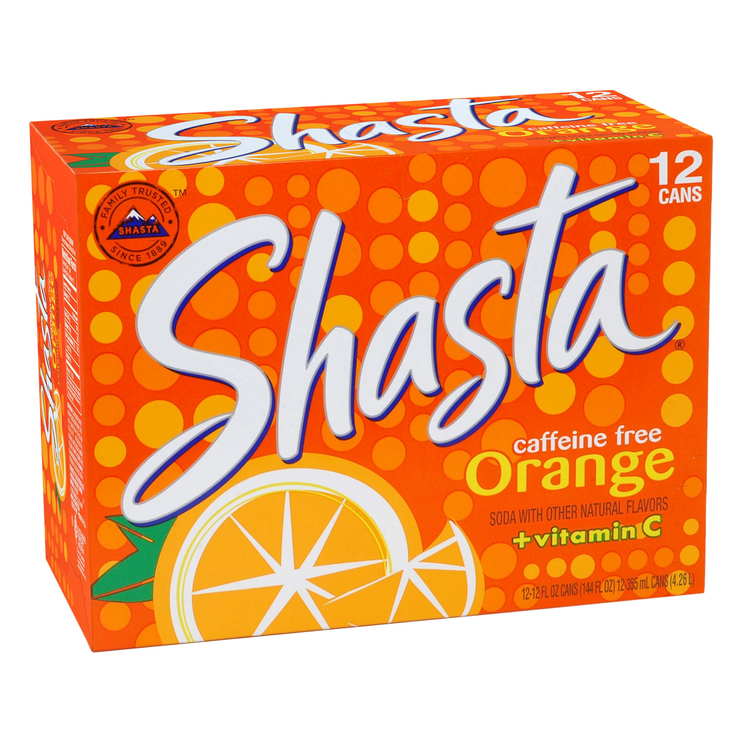 Shasta Orange 12oz Cans Pack of 12