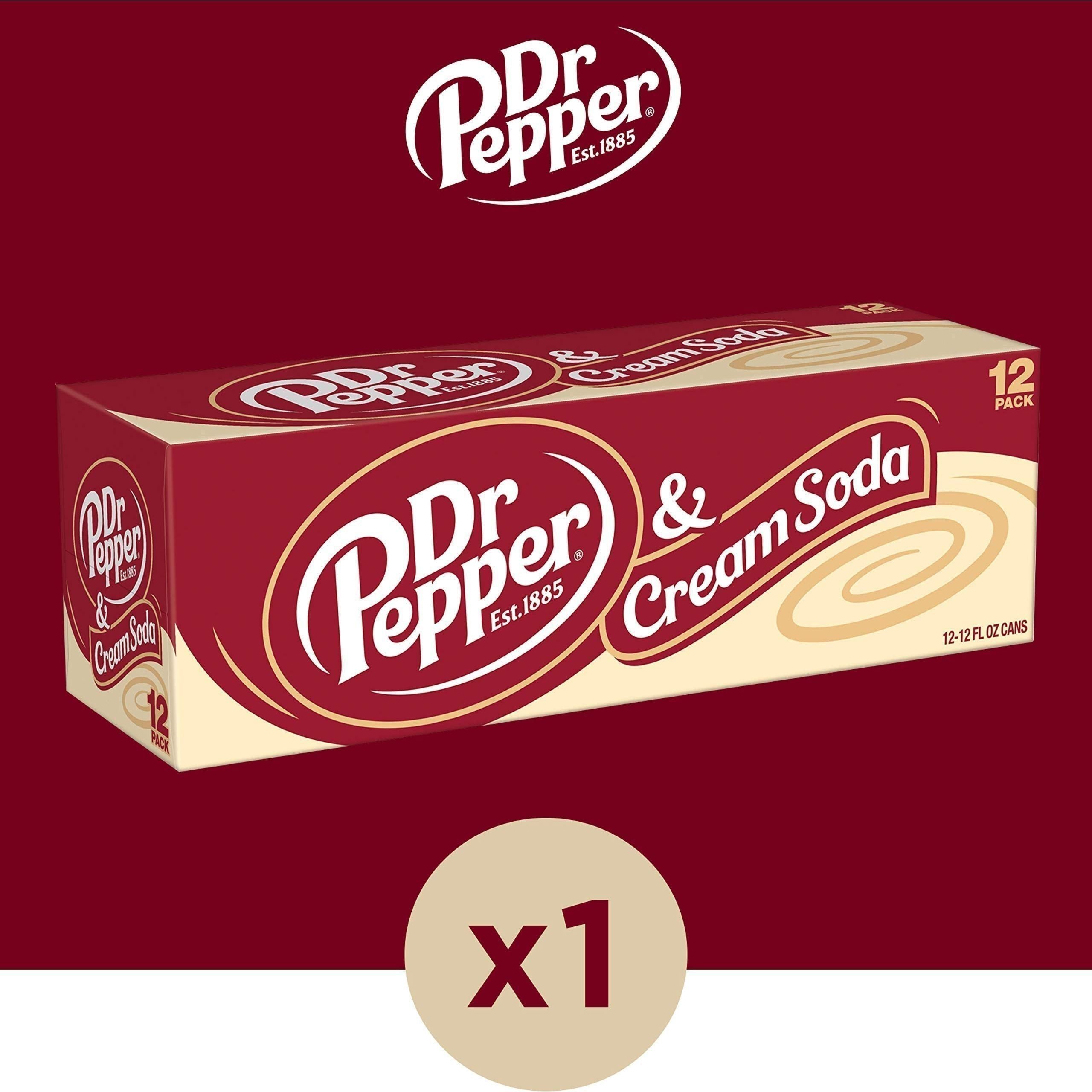 Dr Pepper Cream Soda Fusion, 12 fl oz, 12 Can Pack - Dr. Pepper