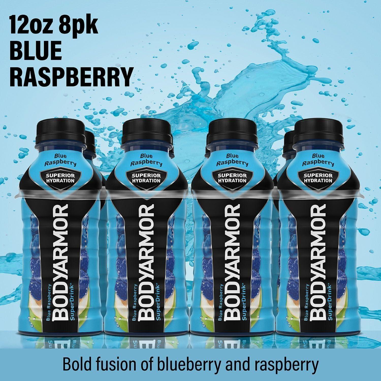 BODYARMOR Blue Raspberry Sports Drink, 12 oz, 8-Pack - BODYARMOR
