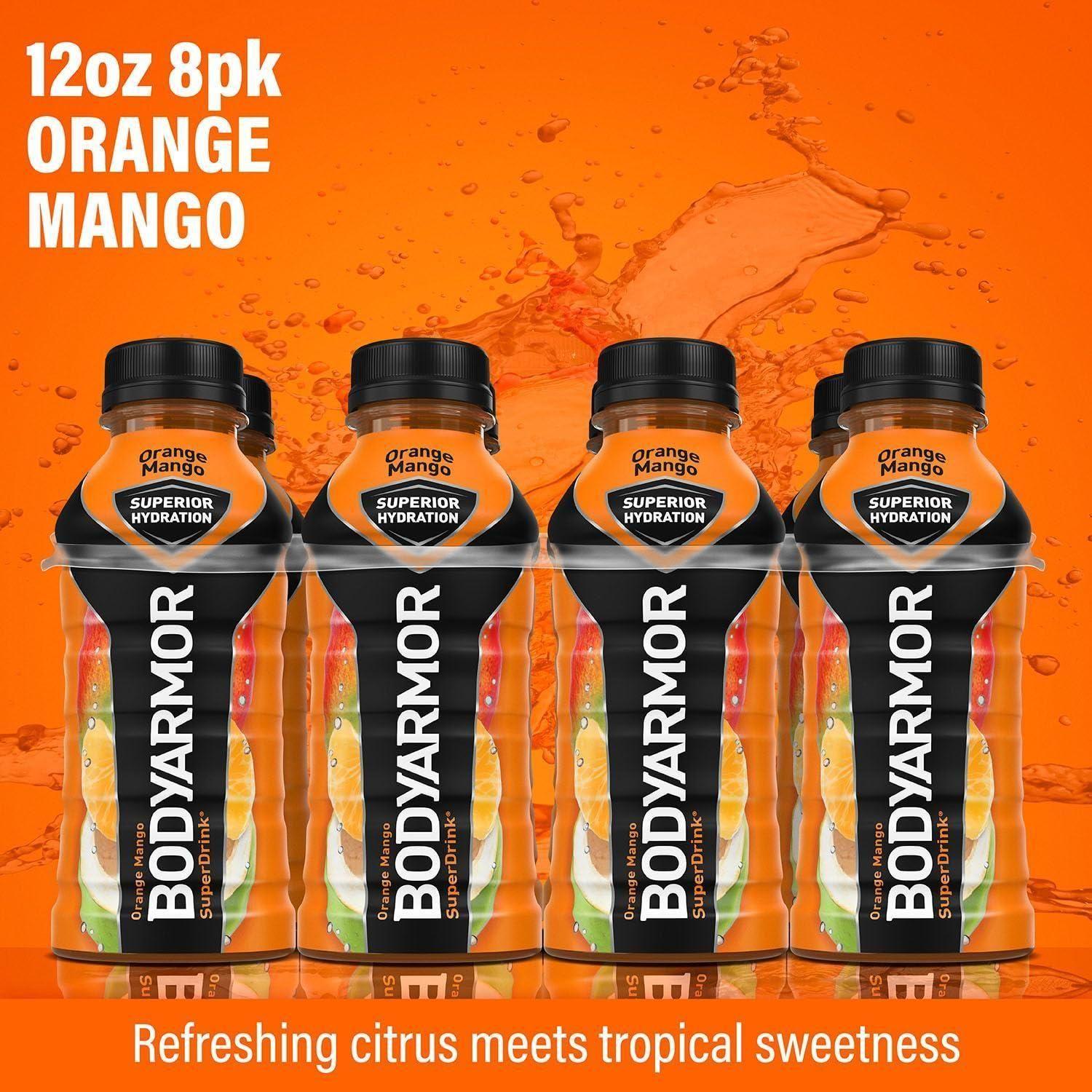 BODYARMOR Hydration Sports Drink - Orange Mango Flavor, 12 Fl Oz (Pack of 8) - BODYARMOR