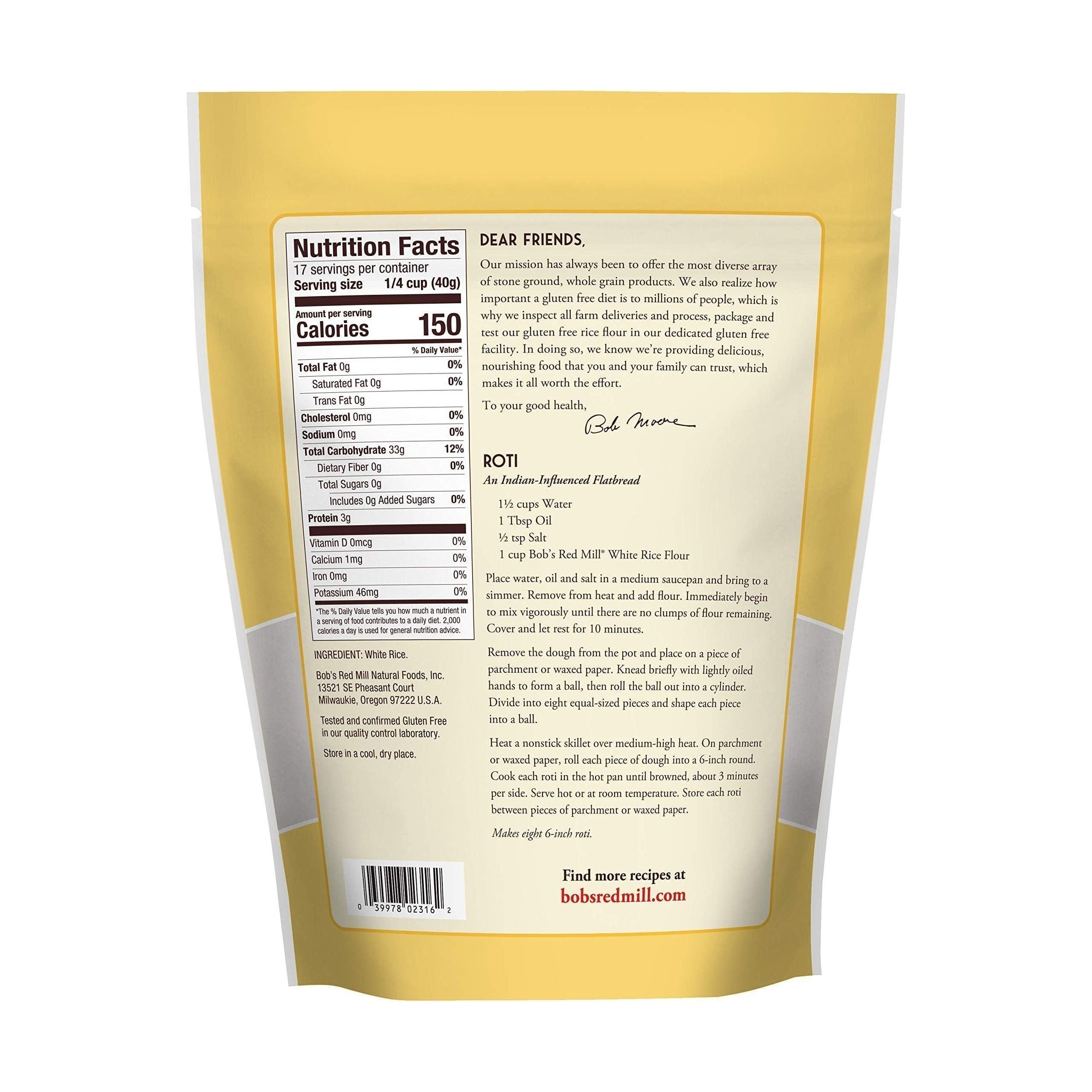 Bob's Red Mill 24 oz Gluten Free White Rice Flour – Perfect for Healthy Cooking - Bob's Red Mill