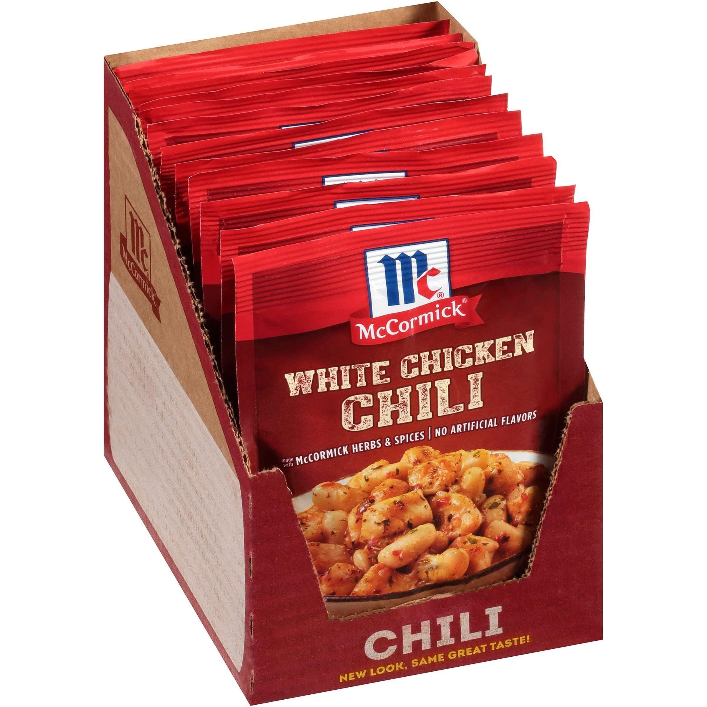 McCormick White Chicken Chili Spice Mix, No MSG, 1.25 oz (12 Pack) - McCormick