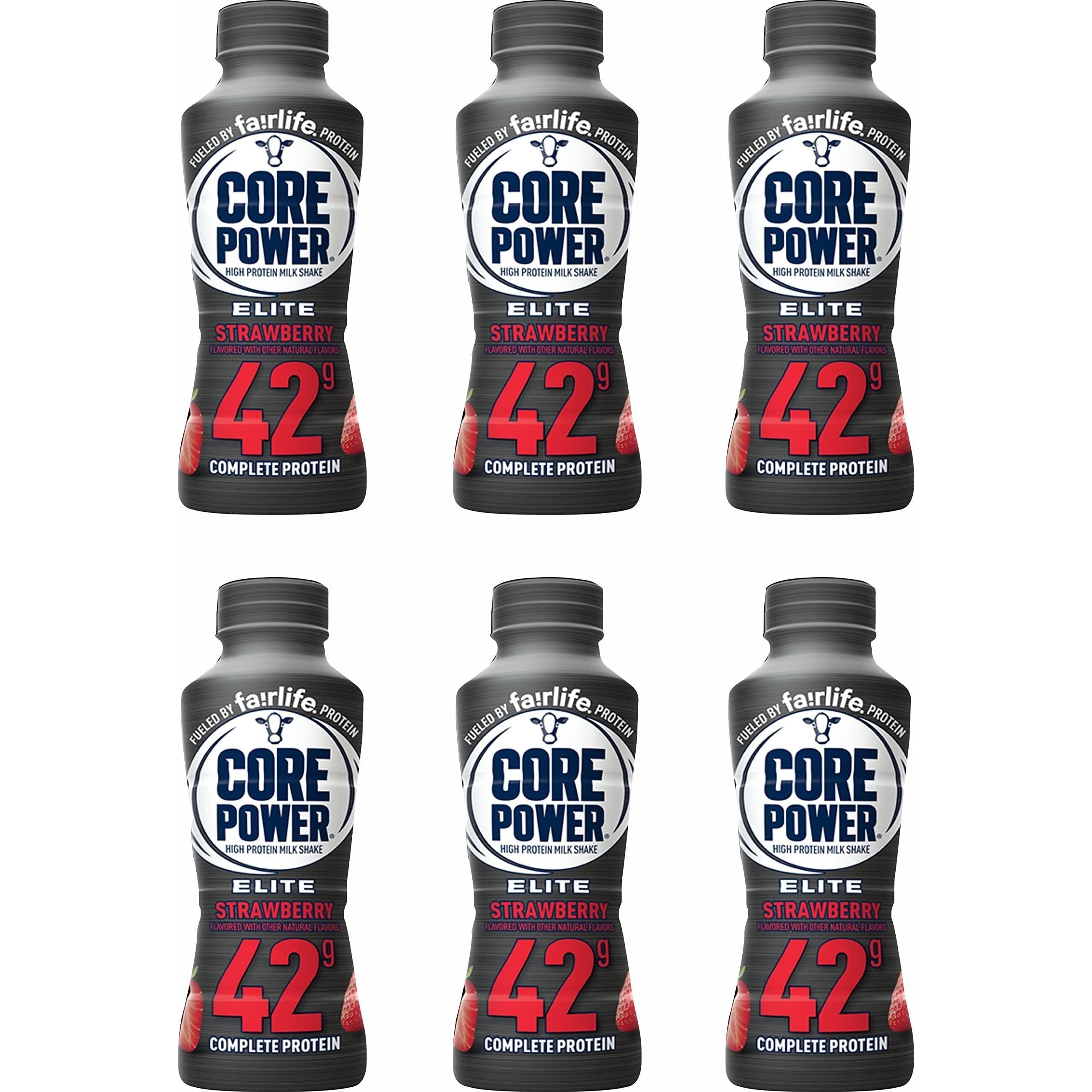 Fairlife Core Power Elite Strawberry Protein Shake, 14 fl oz (Pack of 6) - Core Power