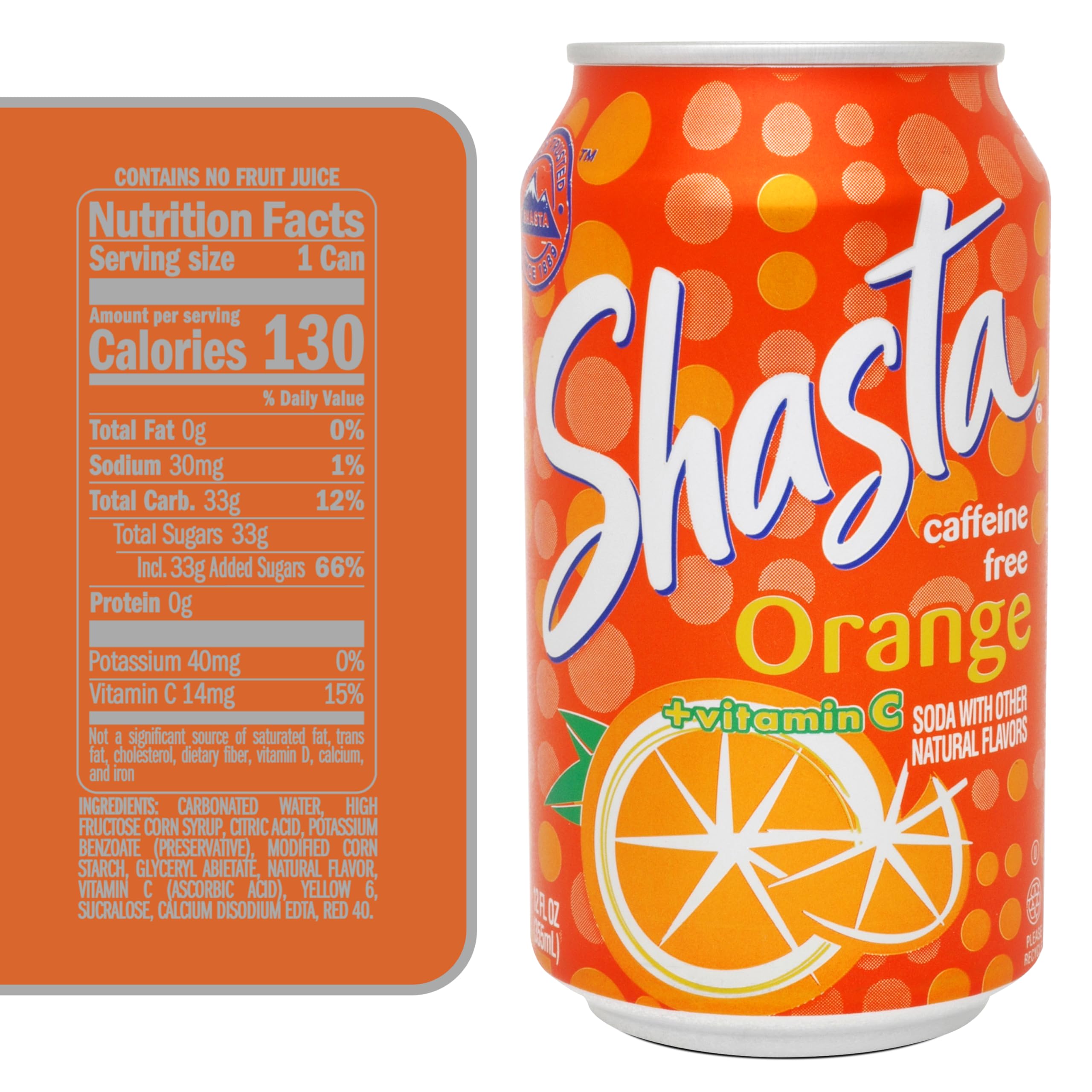 Shasta Orange 12oz Cans Pack of 12