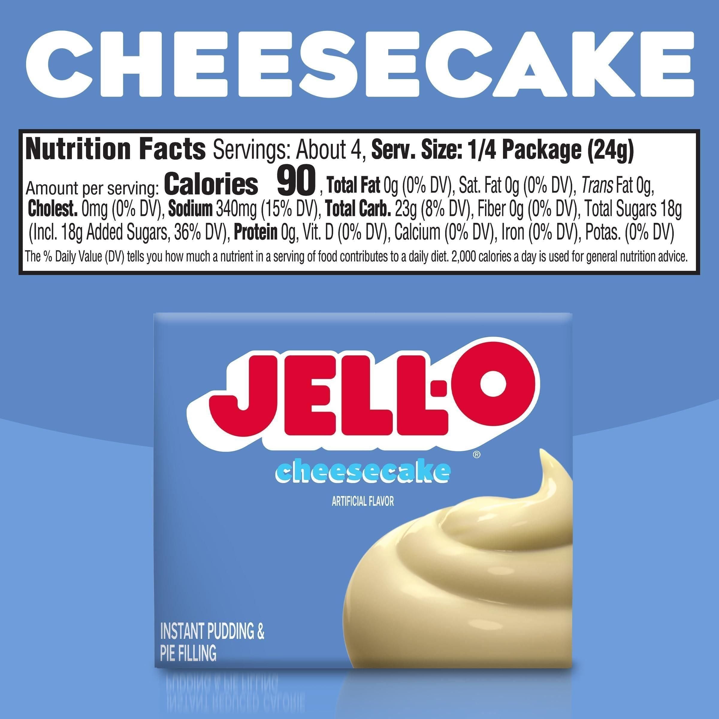 Creamy Cheesecake Instant Pudding & Pie Filling Mix, 3.4 oz Box - Jell-O