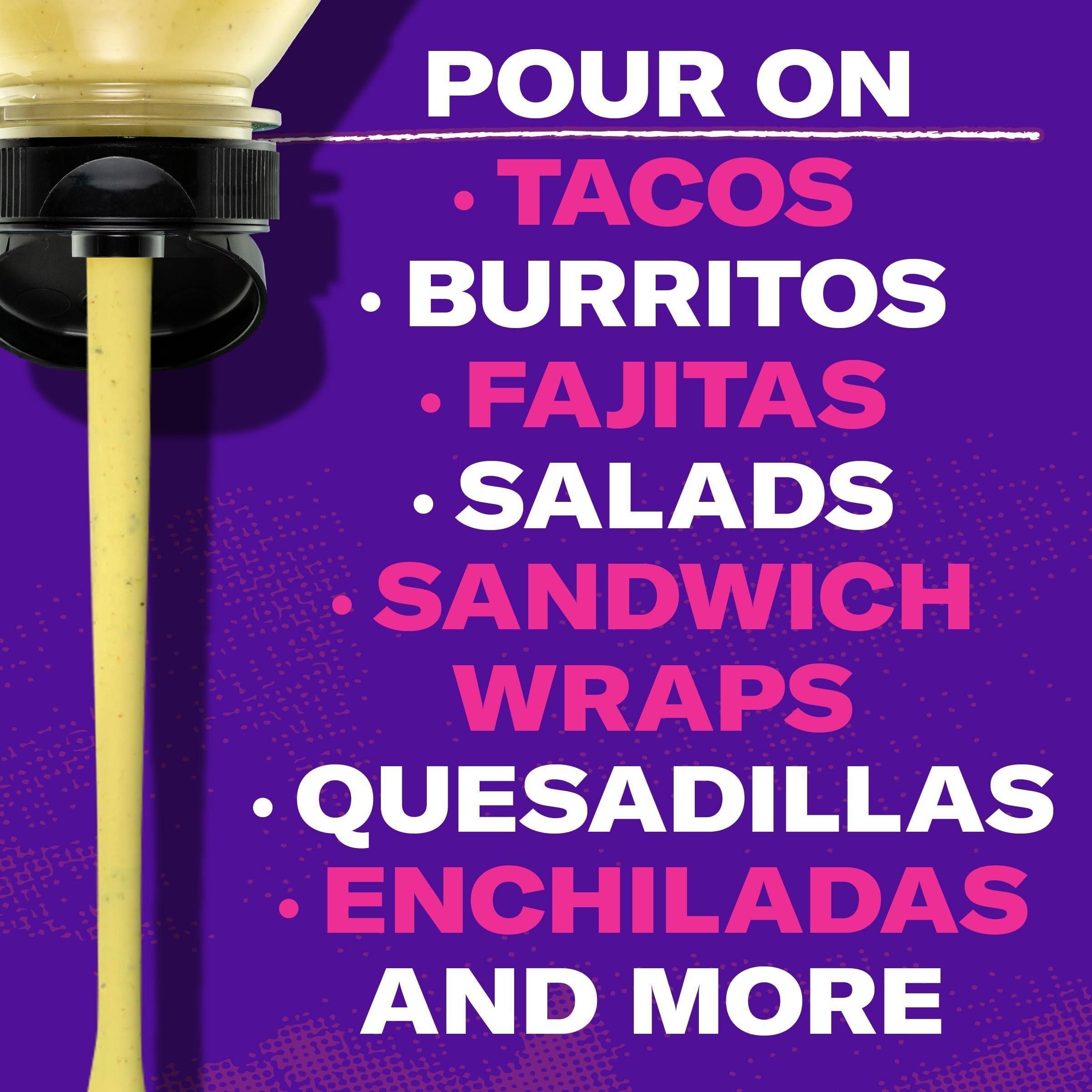 Taco Bell Creamy Avocado Ranch Dressing, 12 fl oz Bottle - Taco Bell