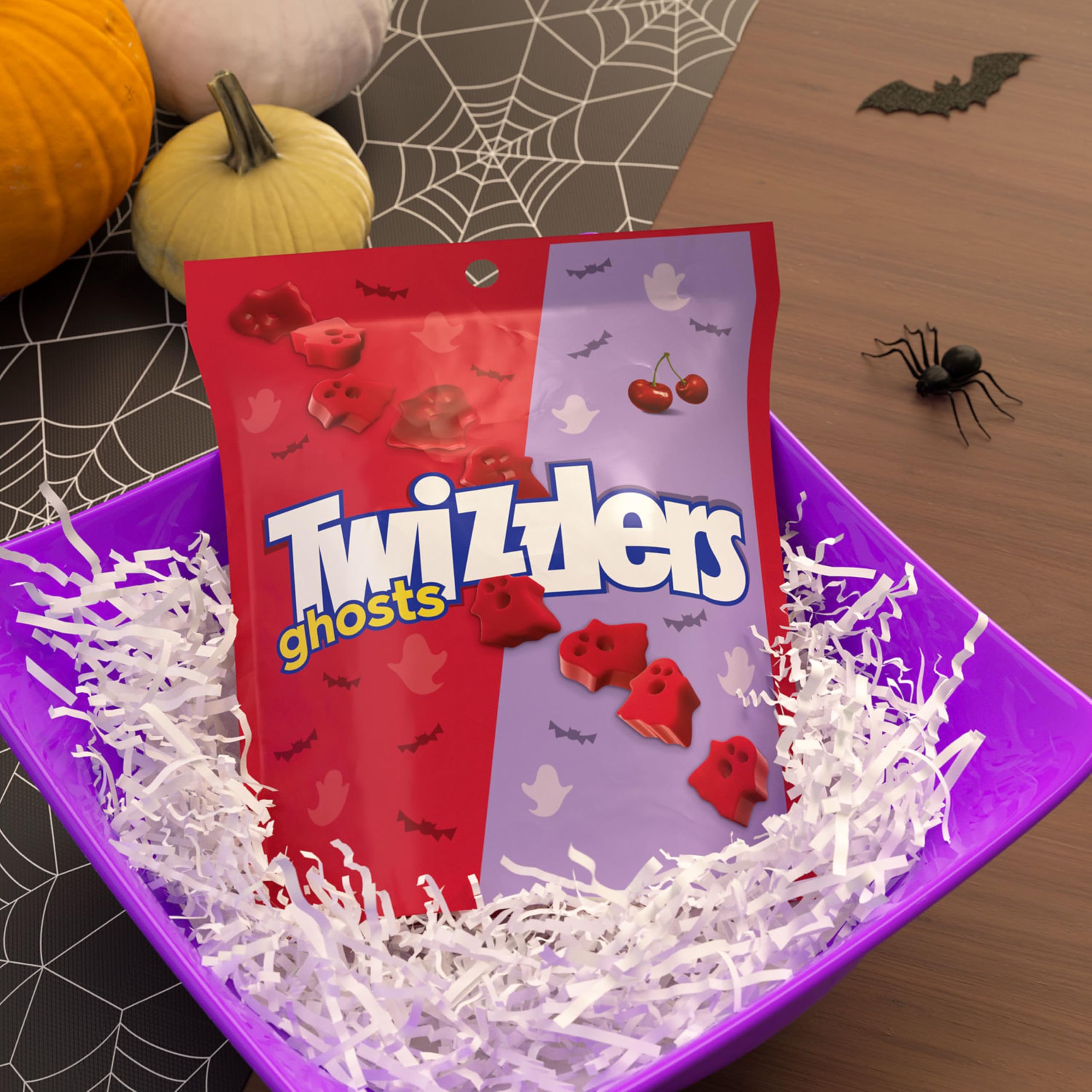 TWIZZLERS Ghosts Cherry Flavored Chewy Candy, 7.1 oz, 2 Pack