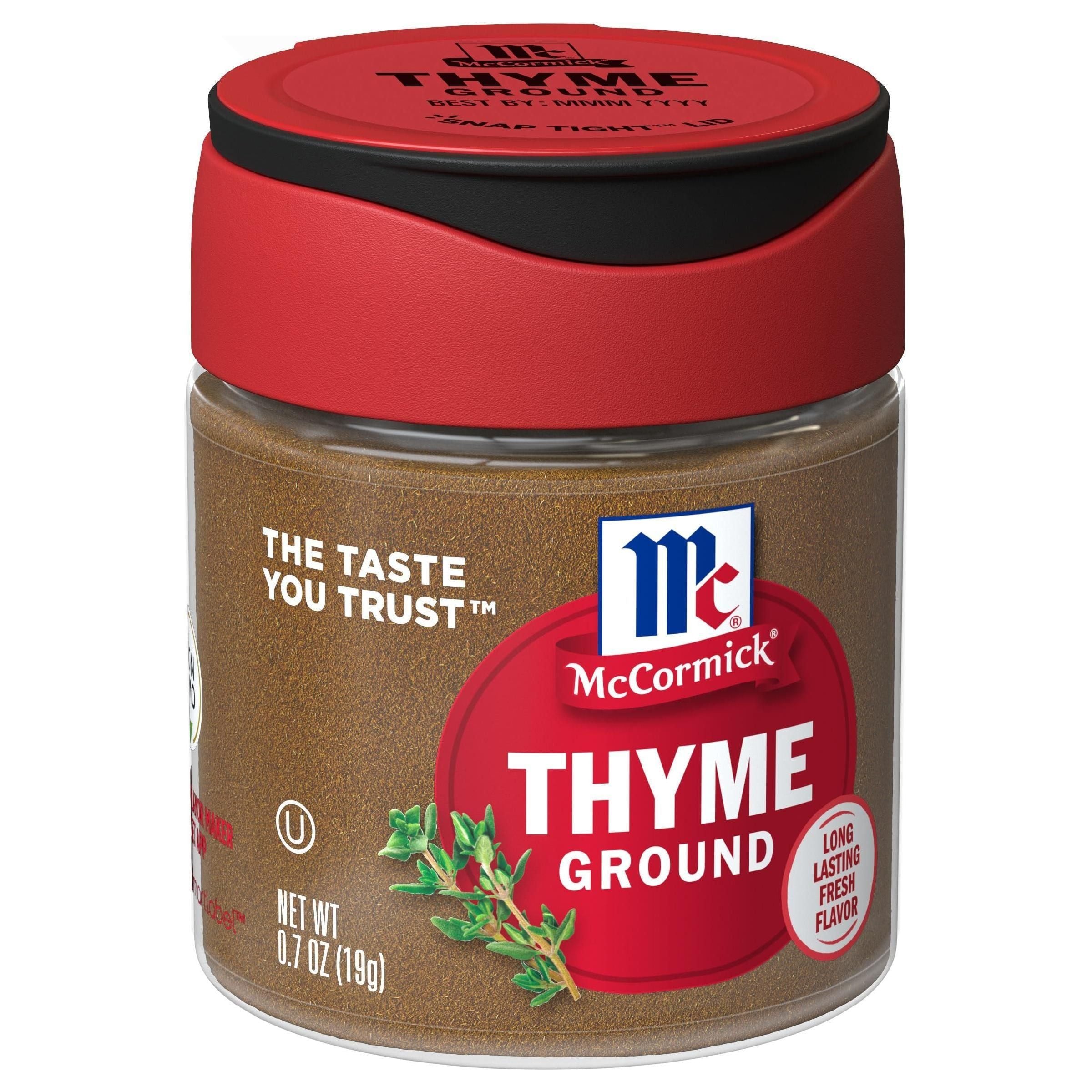 McCormick Select Ground Thyme, 0.7 Oz – Aromatic Herb for Savory Dishes - McCormick