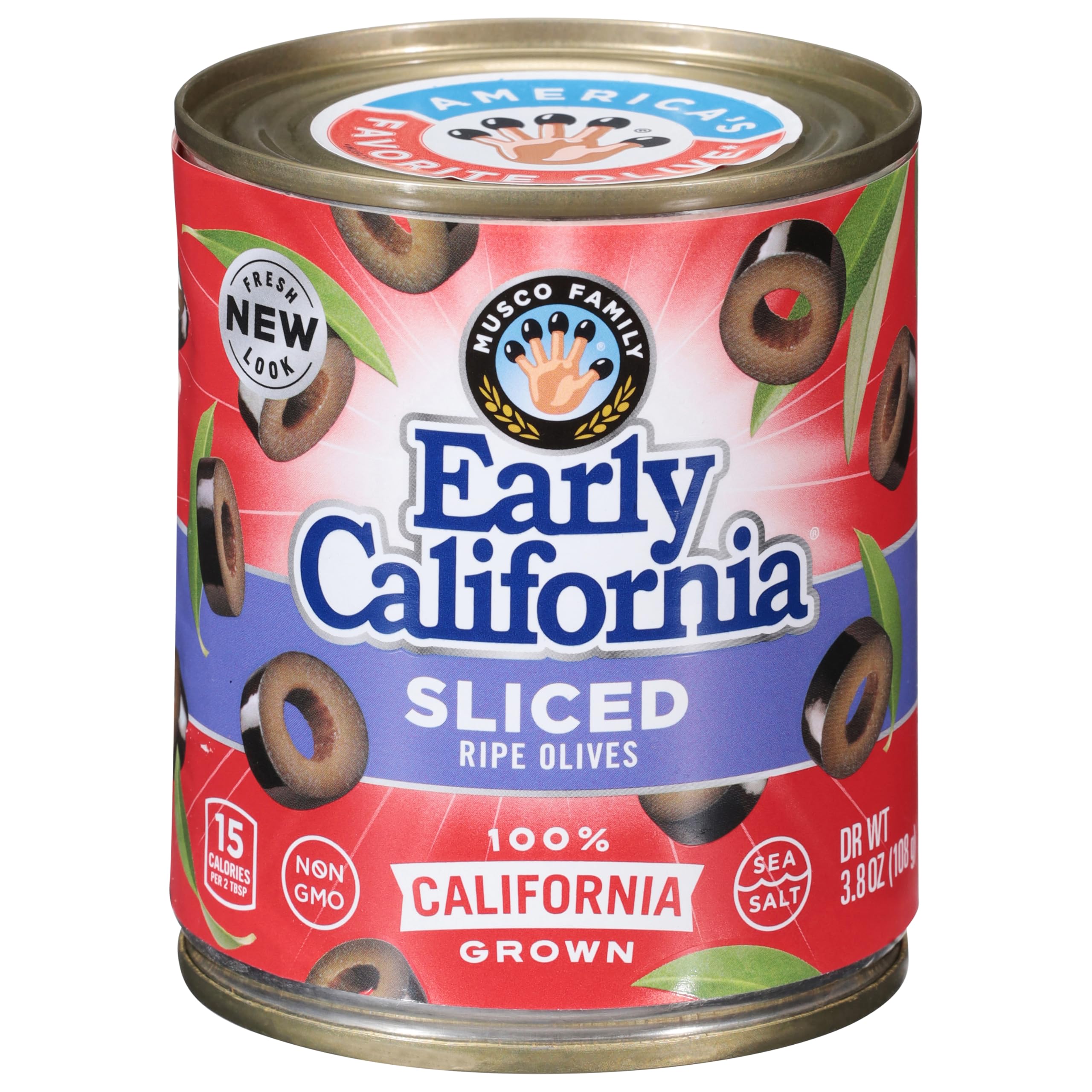 Early California, Sliced Ripe Olives, 3.8 Ounce (2 PACK) - Early California