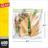 Glad Zipper Food Storage Plastic Bags - Sandwich - 100 Count, Pack of 6 - Glad