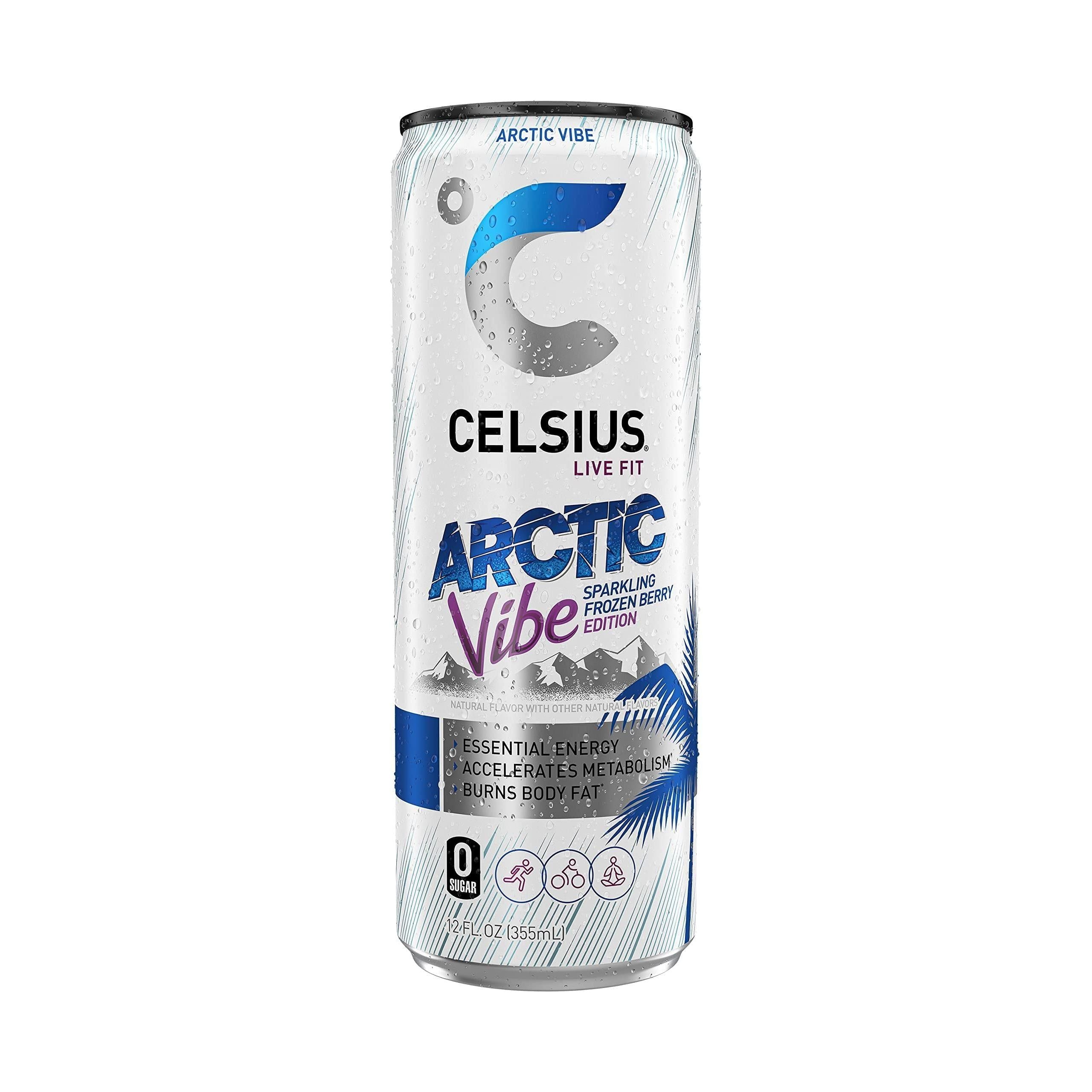 CELSIUS Sparkling Arctic Vibe, Essential Energy Drink, 12 Fl Oz Cans (Pack of 24) - Celsius