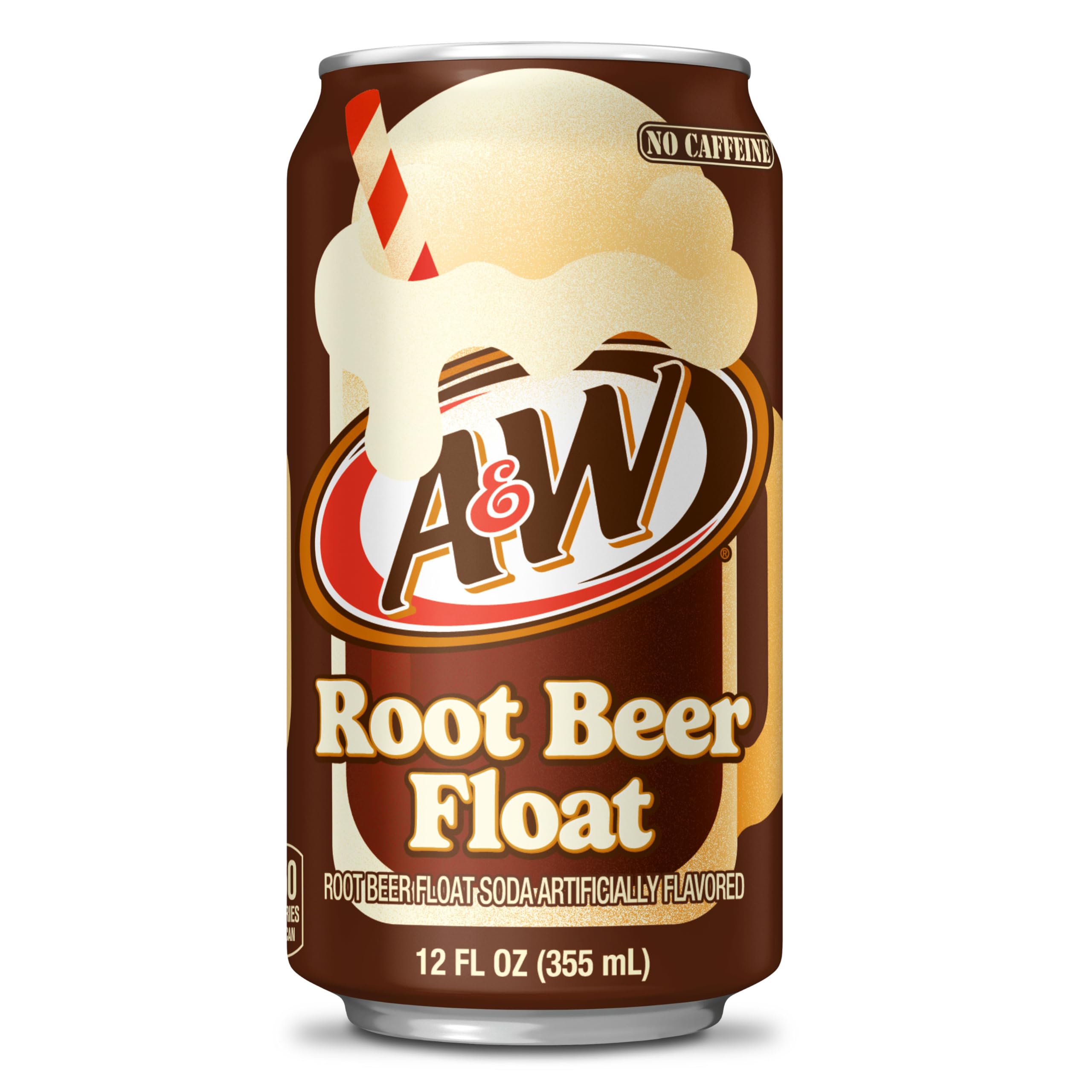A&W Root Beer Float Soda, 12 fl oz, 24 Cans