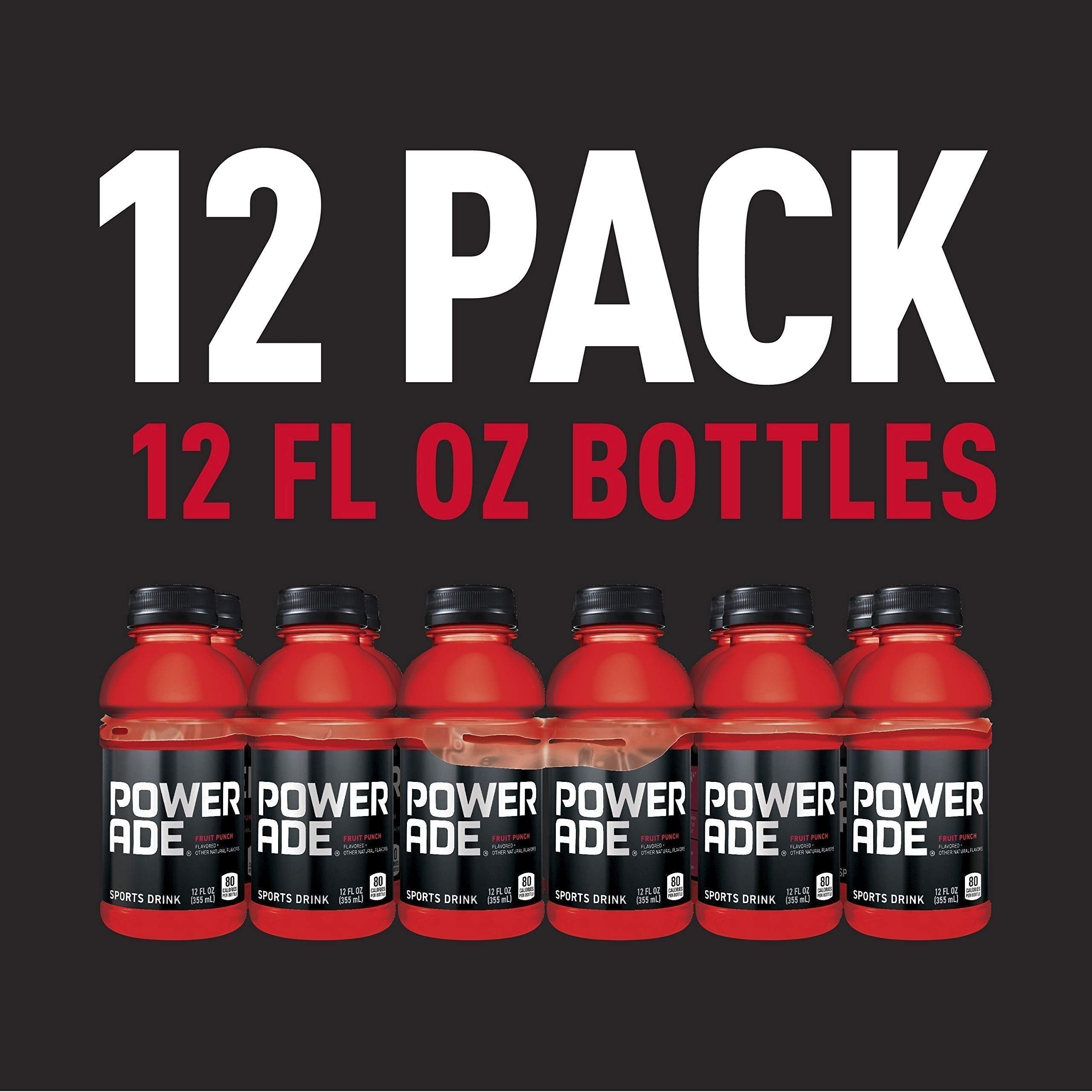 POWERADE Fruit Punch Beverage, 12 oz, 12 Count Pack - Powerade