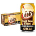 A&W Root Beer Float Zero Sugar Soda, 12 fl oz, 24 Cans