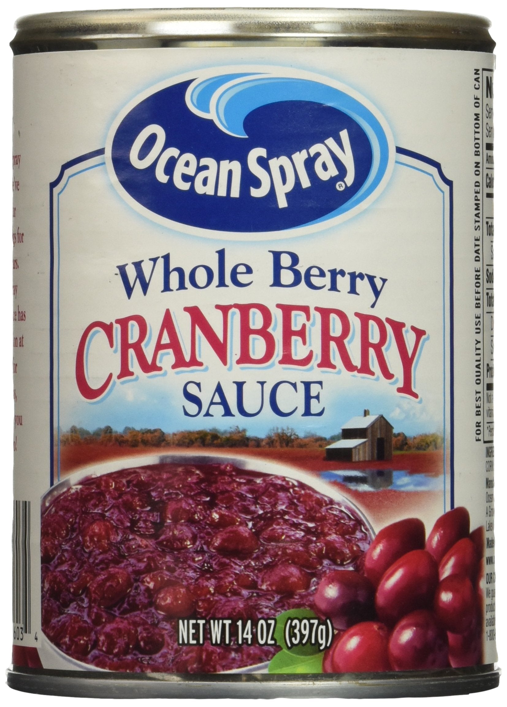 Ocean Spray Whole Berry Cranberry Sauce 14 Oz (Pack of 6) - Ocean Spray