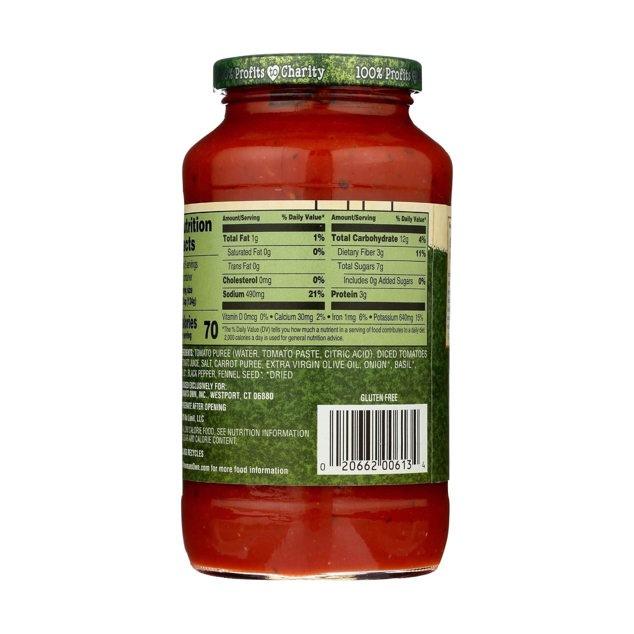 Newman's Own All-Natural Marinara Sauce, 24 oz Jar - Newman's Own