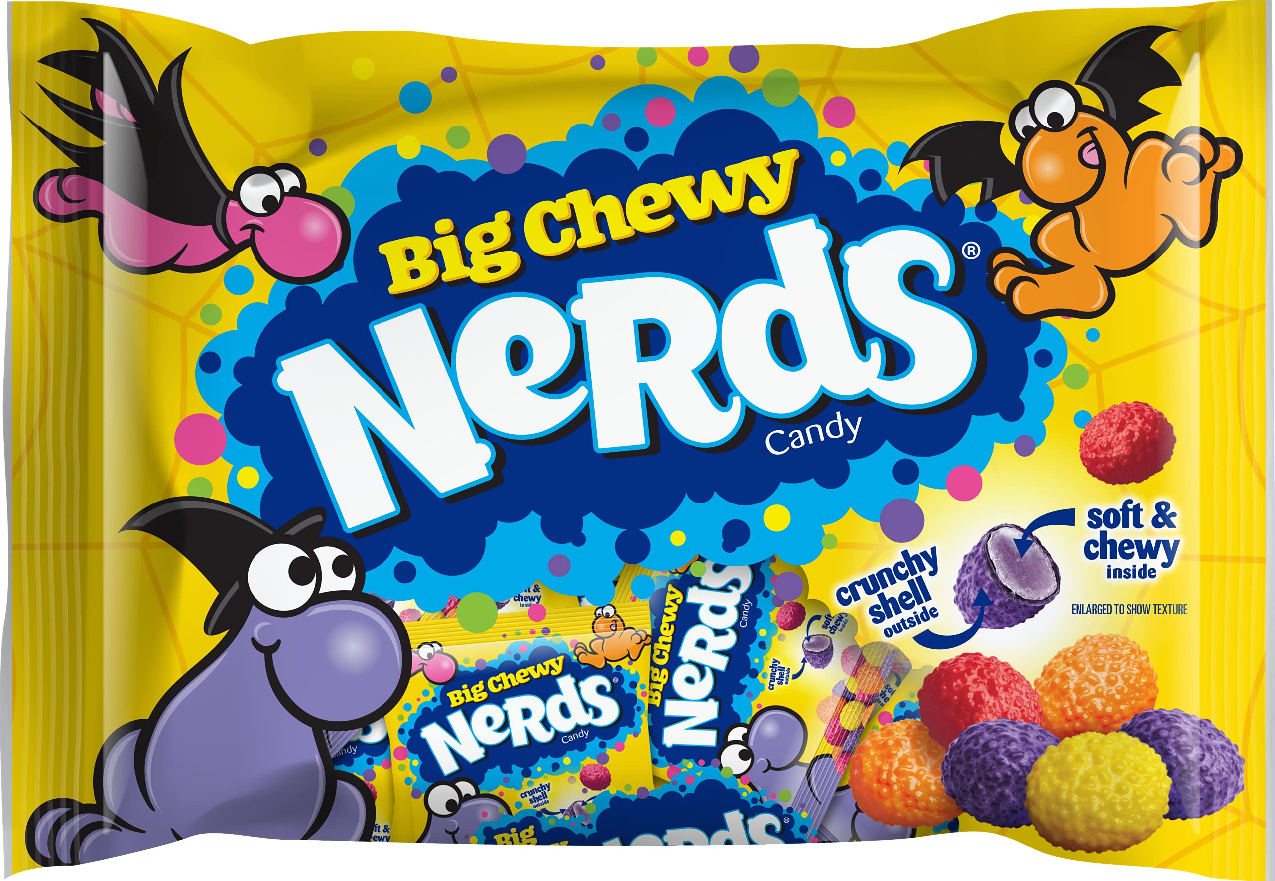 Nerds Big Chewy Halloween Treat Size Candy, 9 oz, 2 Pack