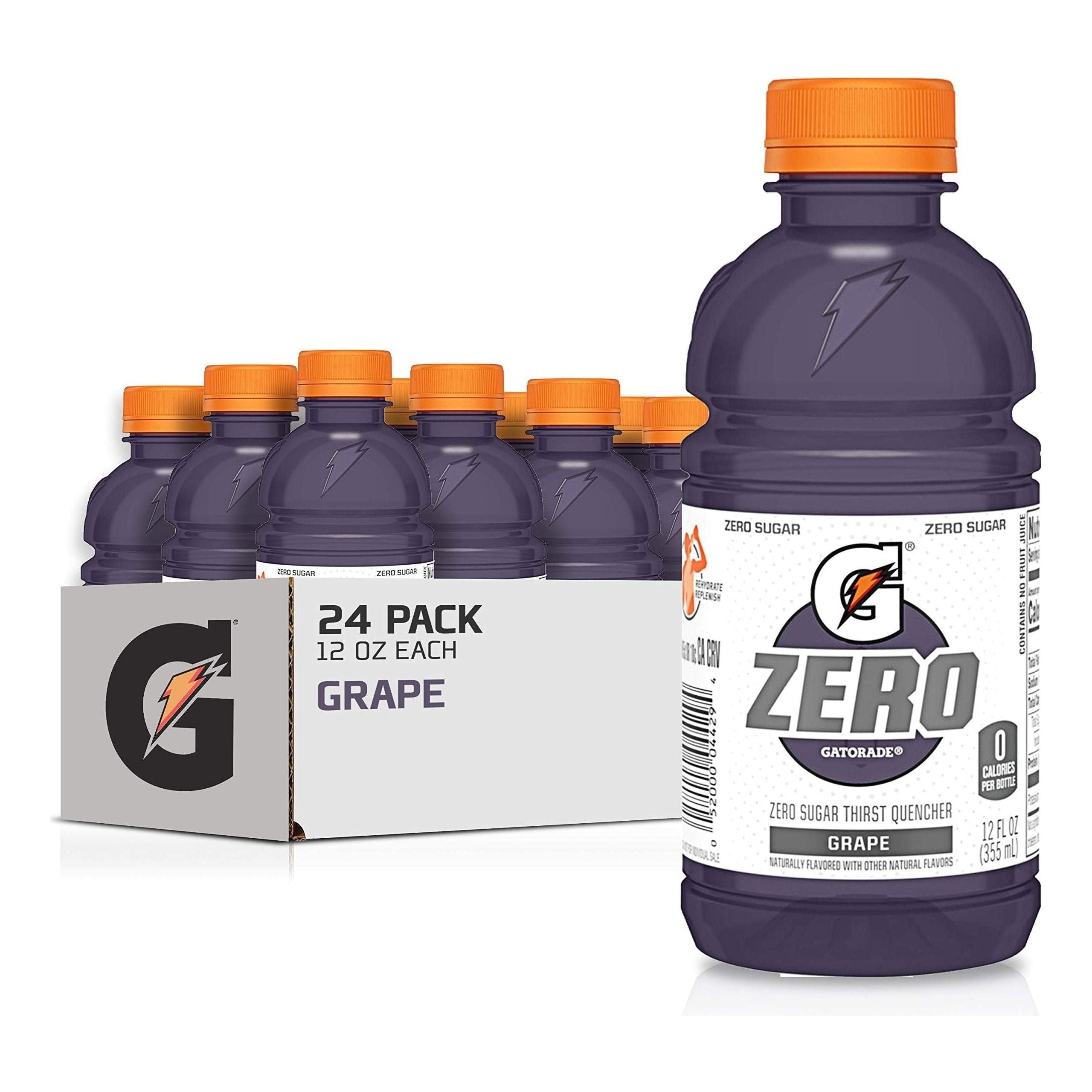 Gatorade Gatorade G Zero Thirst Quencher, Grape, 12 Fl Oz (Pack of 24) - Gatorade