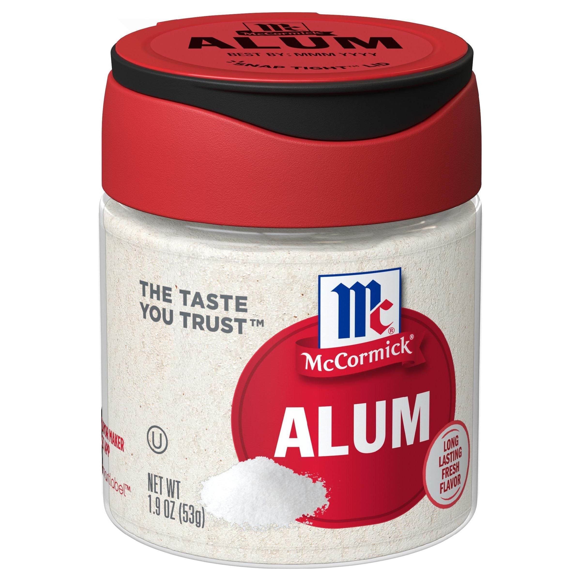McCormick Alum Powder, 1.9 oz - Ideal for Crisp Pickles & Fresh Produce - McCormick