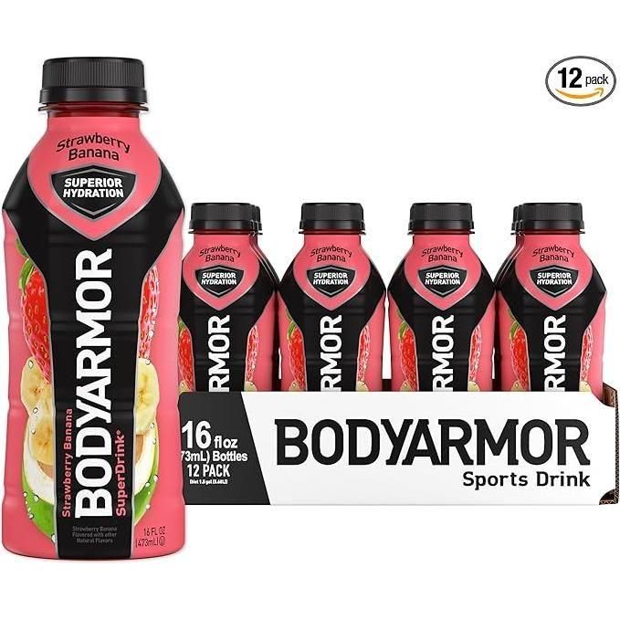 BODYARMOR SuperDrink Strawberry Banana Electrolyte Beverage, 28 fl oz Bottle - BODYARMOR
