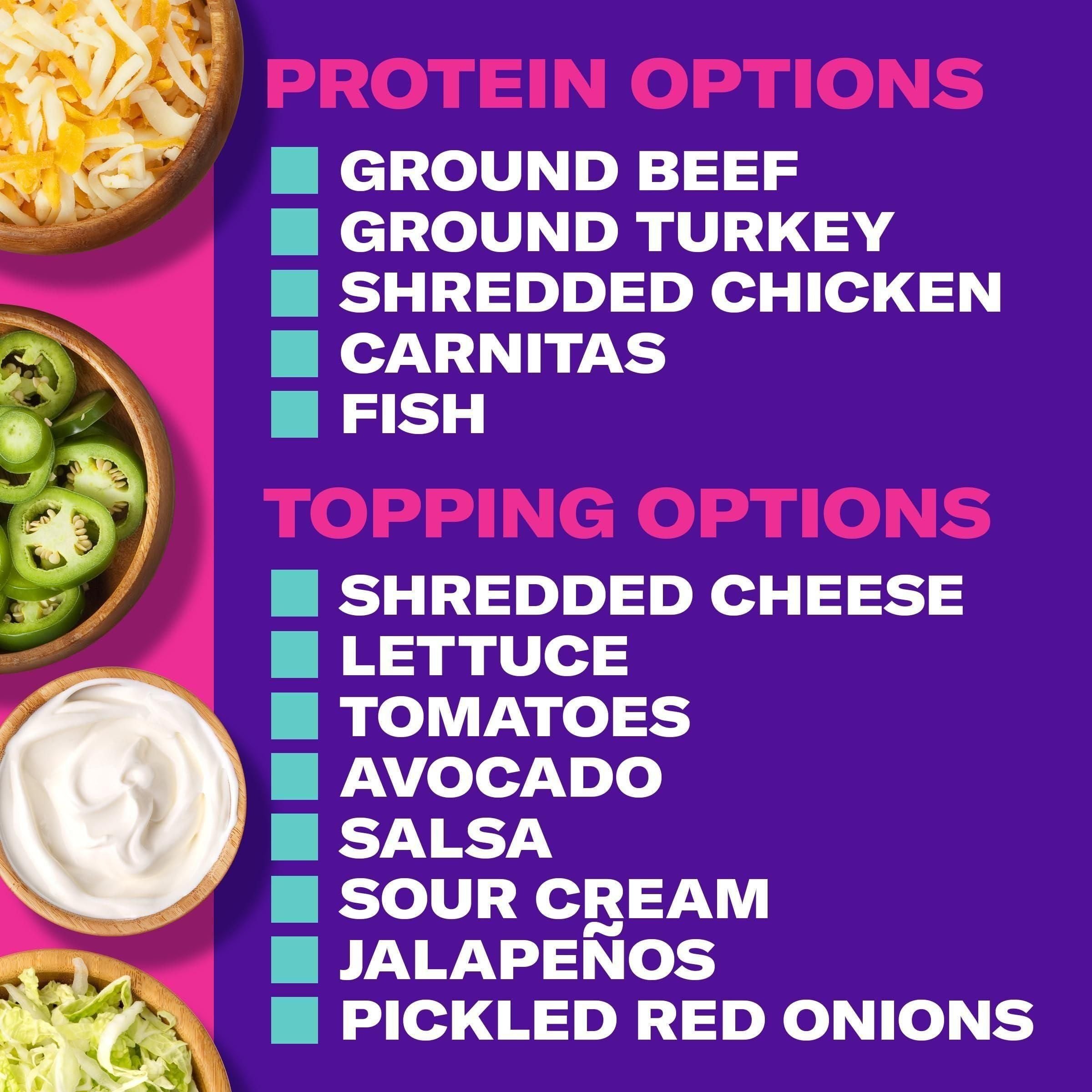 Taco Bell Crunchy Taco Shells with Mild Seasoned Flavor, 12 Count Box - Taco Bell