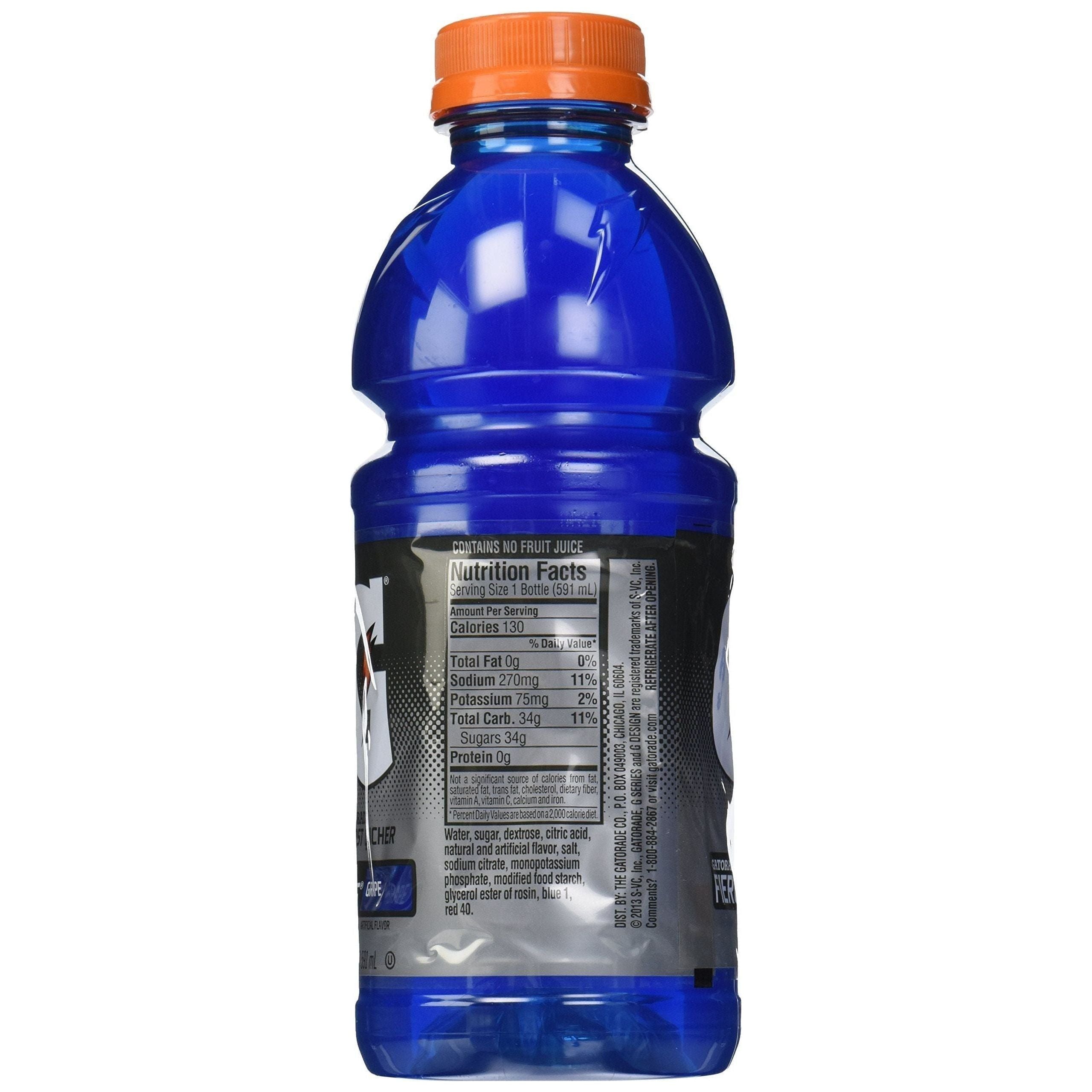 Gatorade Wide Mouth Fierce Grape, 8 ct, 20 oz - Gatorade
