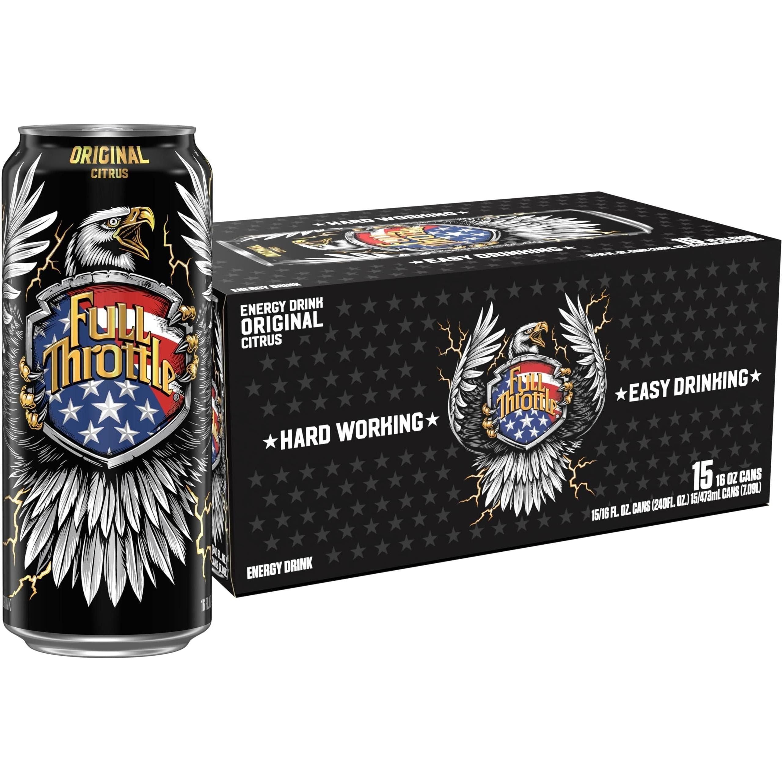 Full Throttle Citrus Burst: Power-Packed Energy Drink. 16 Fl oz (Pack of 15) - Full Throttle