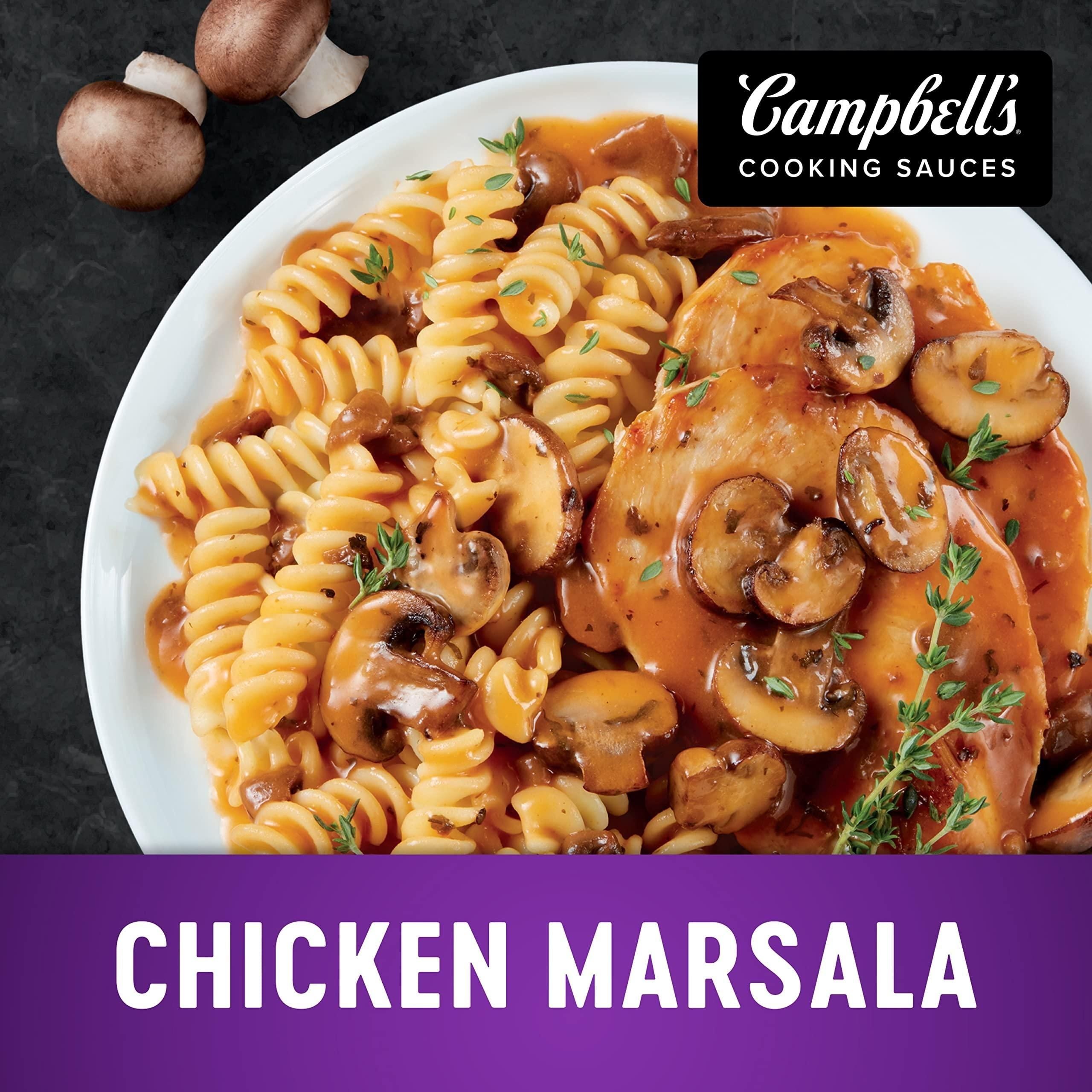 Campbell's Savory Marsala Cooking Sauce, 11 Oz Pouch for Easy Chicken Marsala Meals - Campbell's