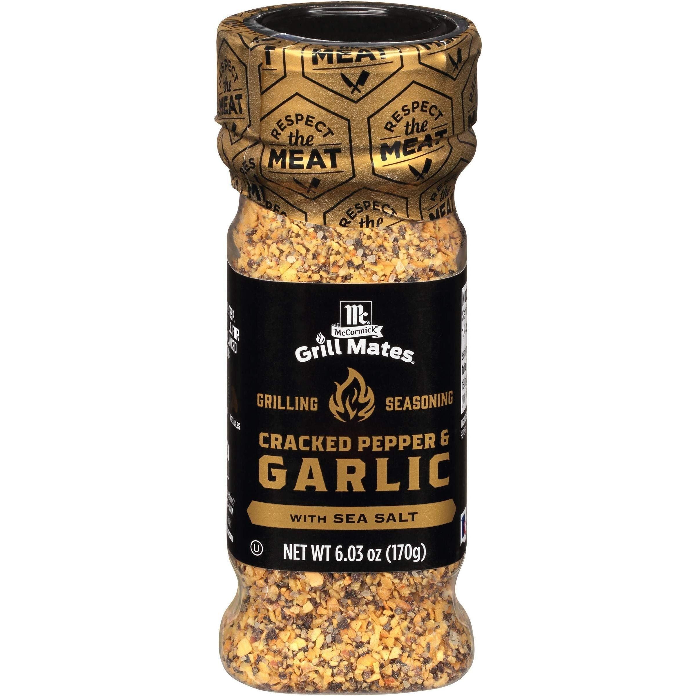 McCormick Grill Mates Garlic & Cracked Pepper BBQ Seasoning, 6.03 oz - McCormick Grill Mates