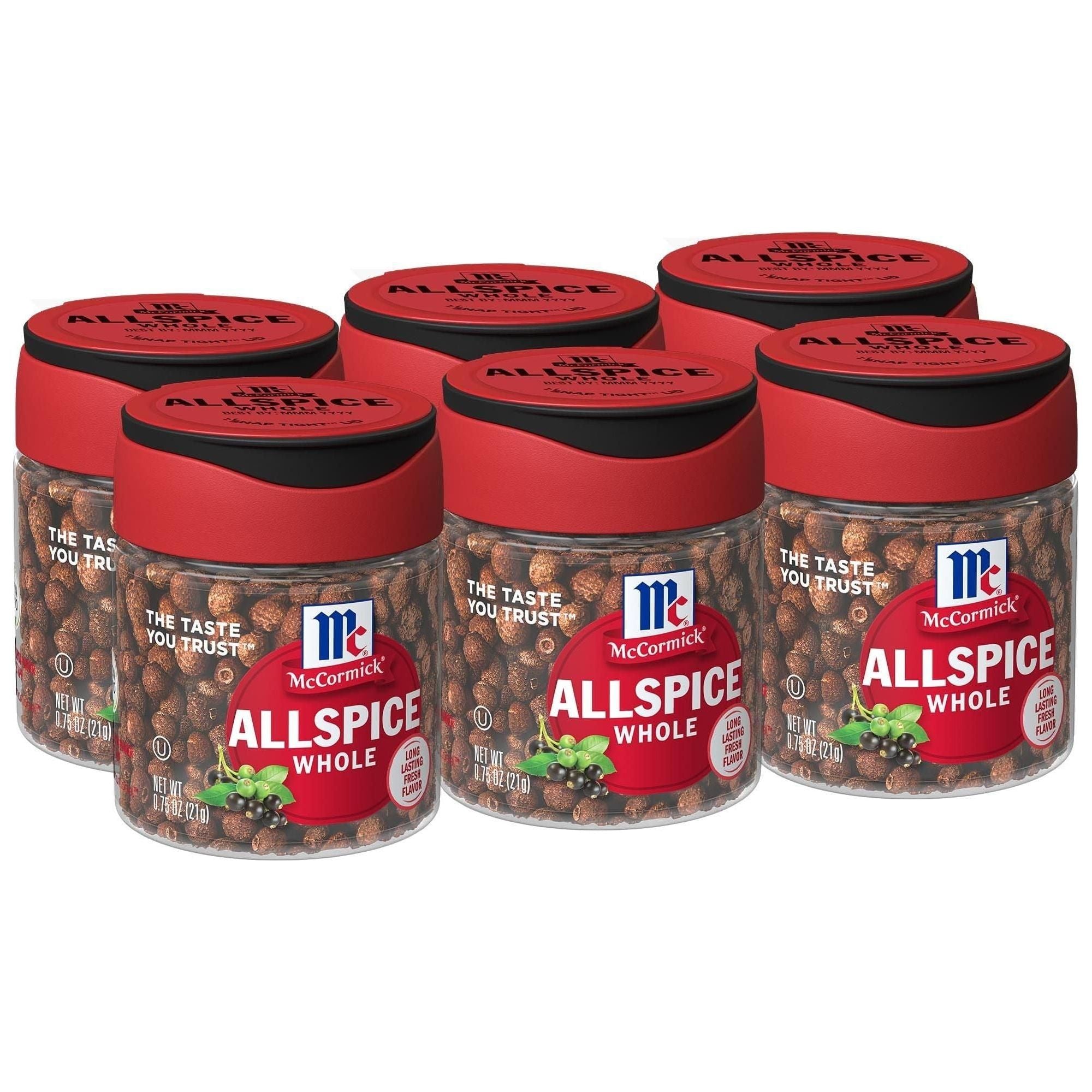 McCormick Hand-Picked Whole Allspice Berries, 0.75 oz, Pack of 6 - McCormick