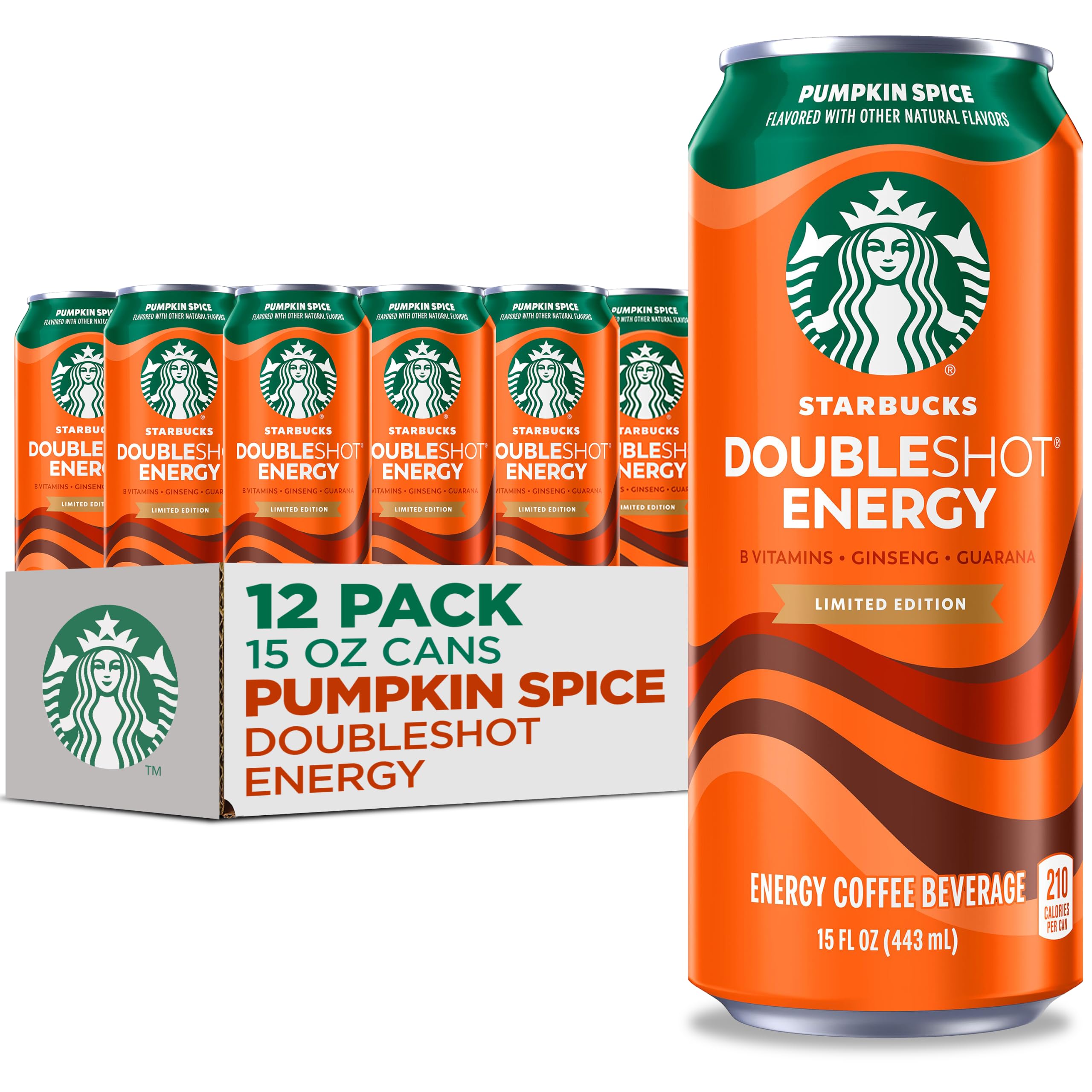 Starbucks Doubleshot Energy Pumpkin Spice 15 fl oz, 12 Pack