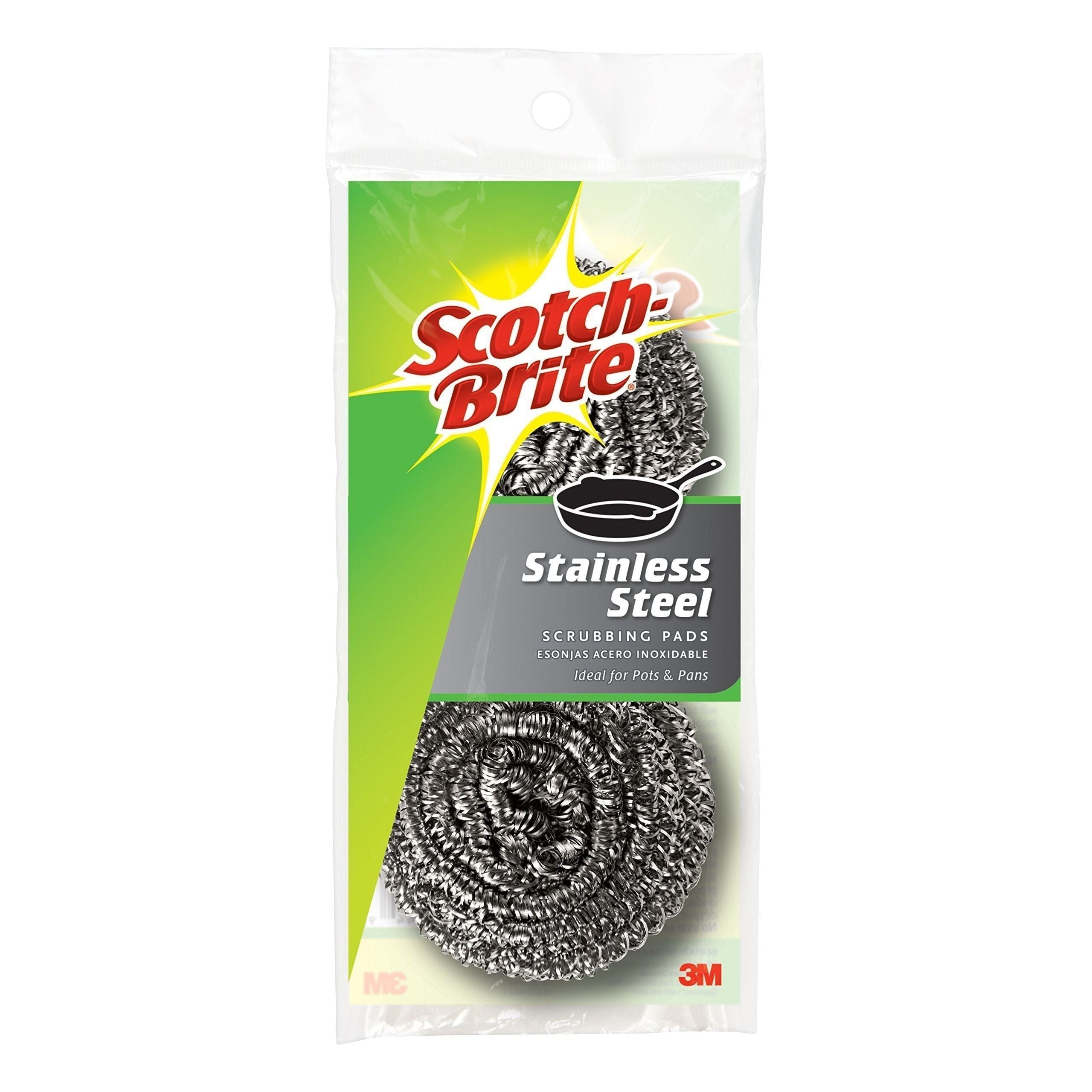 Scotch-Brite‚ Stainless-Steel Scrubbers, No. 84, Silver, Pack Of 72 Scrubbers - Scotch-Brite