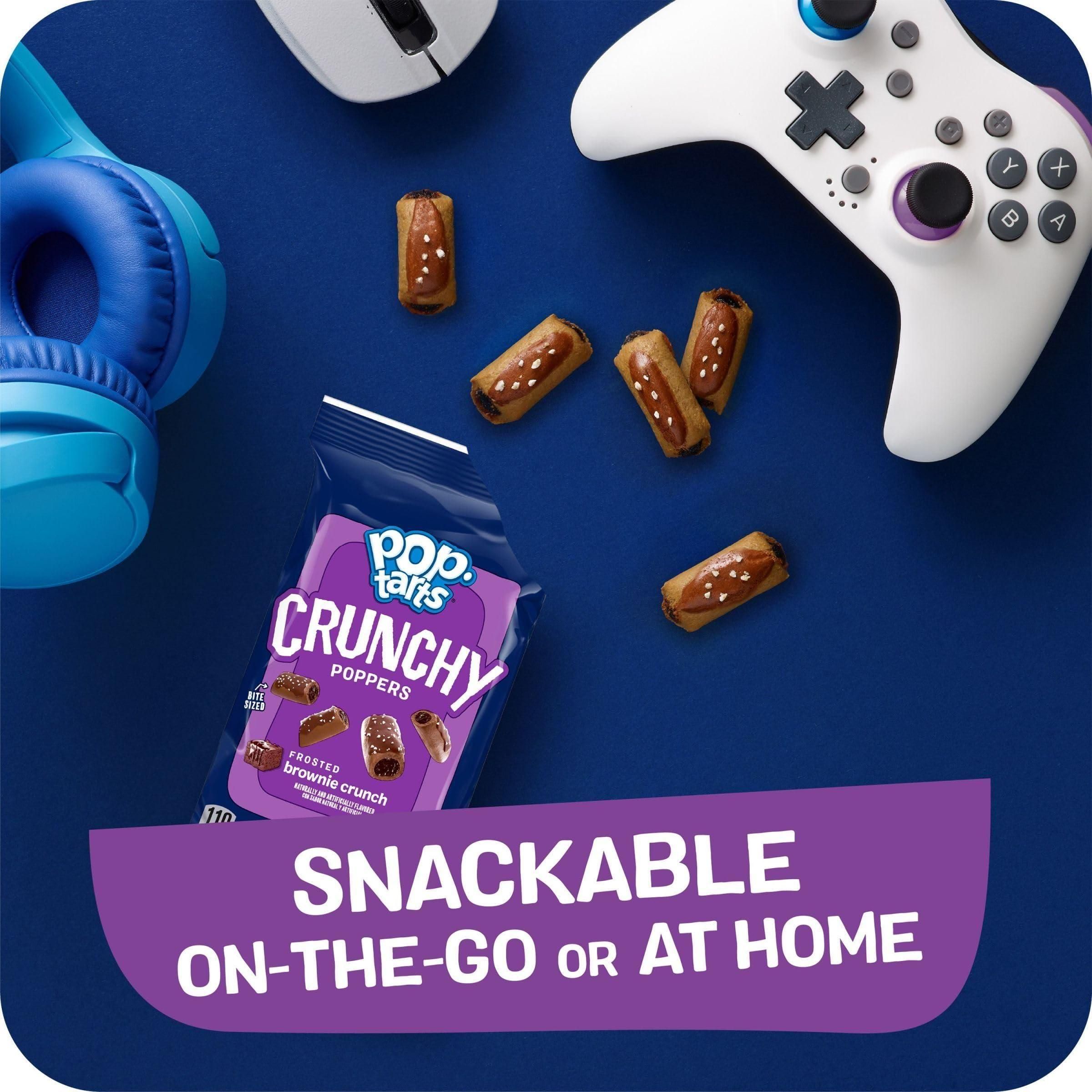 Pop-Tarts Brownie Crunch Snack Bites, Frosted Crunchy Poppers, Kids & On-the-Go Treats, 5oz Box (5 Pouches) - Pop-Tarts