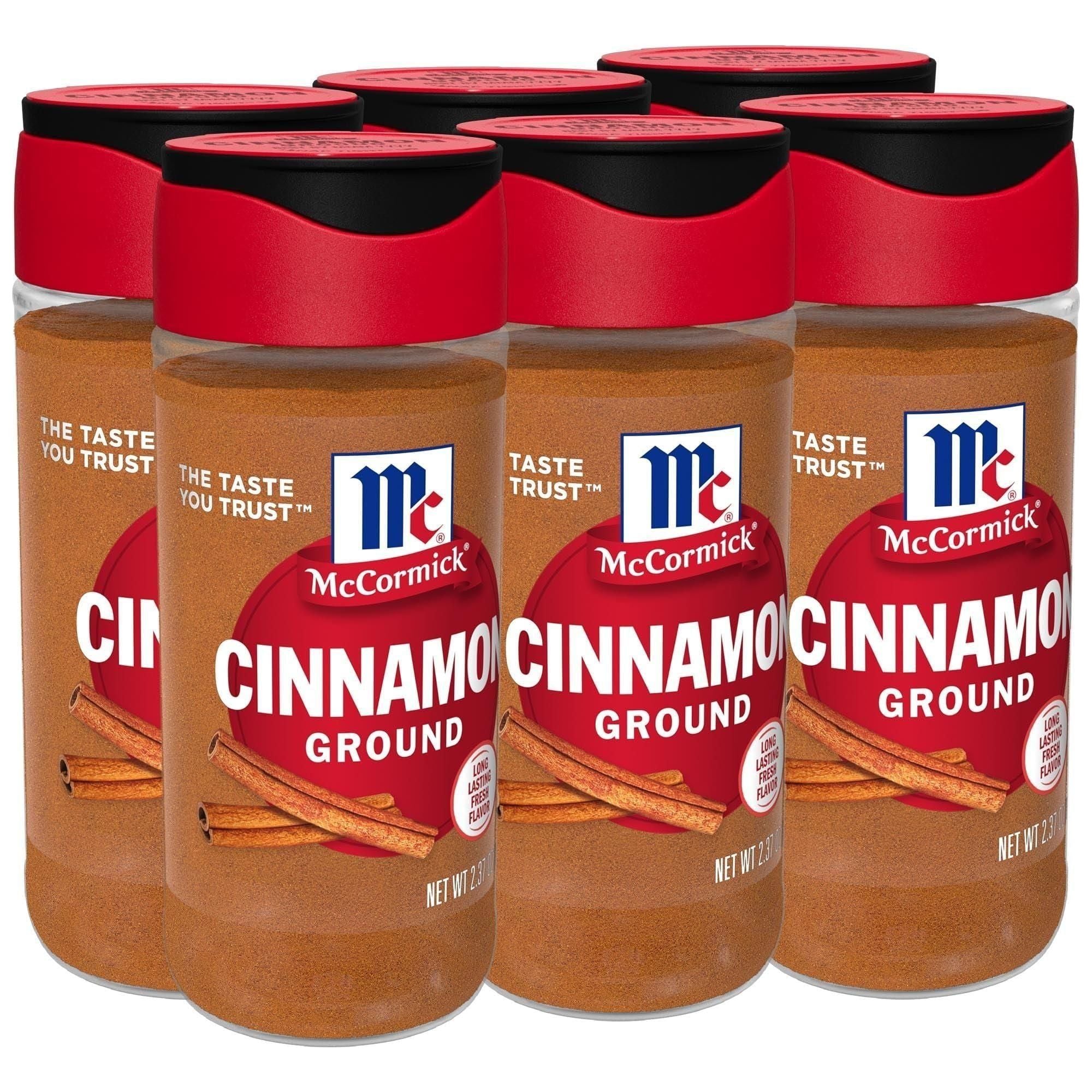 McCormick Premium Ground Cinnamon, 2.37 oz, Set of 6 Bottles - McCormick