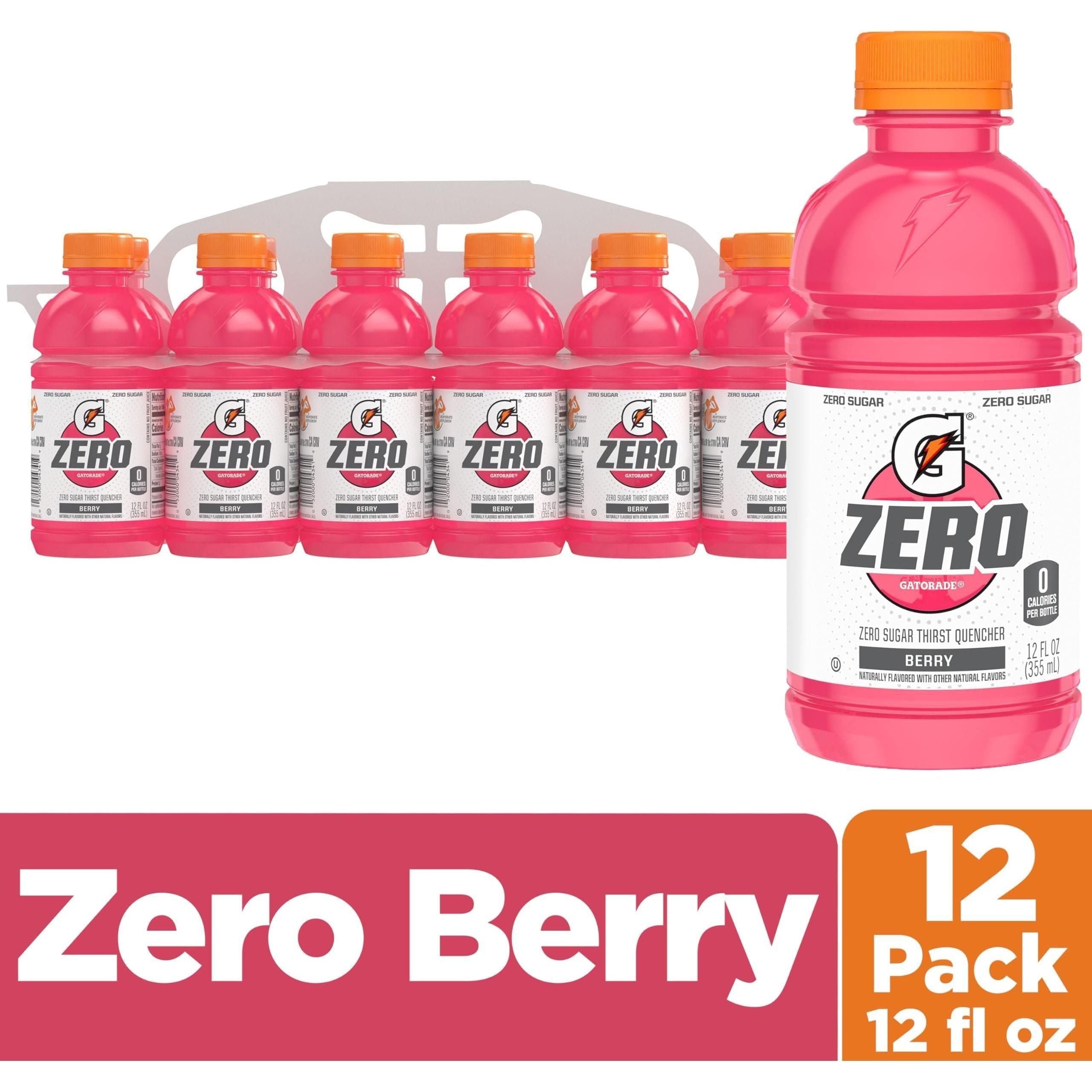 Gatorade G Zero Berry, 12 Fl Oz Bottles, 12 Pack - Gatorade