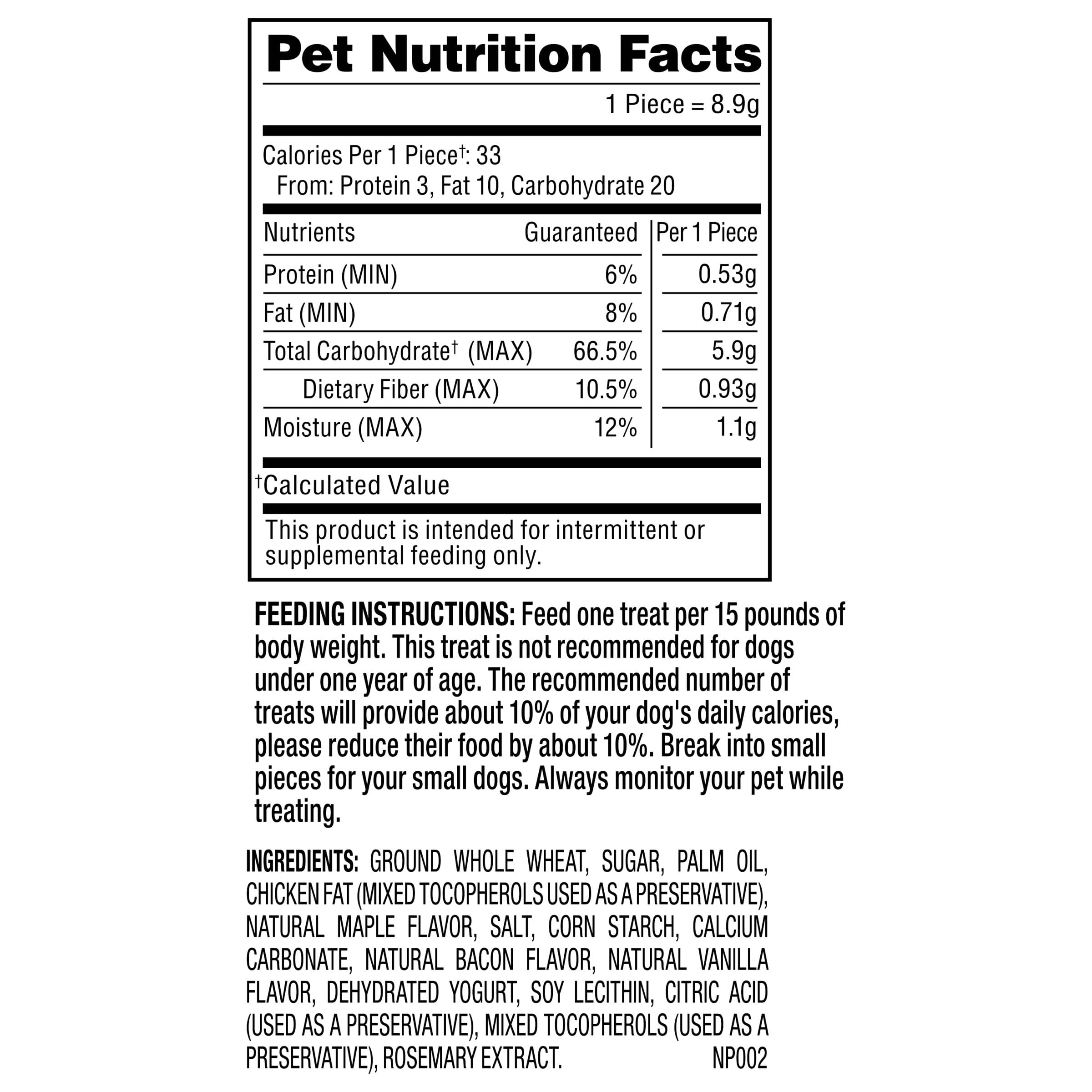 Milk-Bone Dunkin’ Maple Bacon Dog Biscuits, 8 oz, 2 Pack