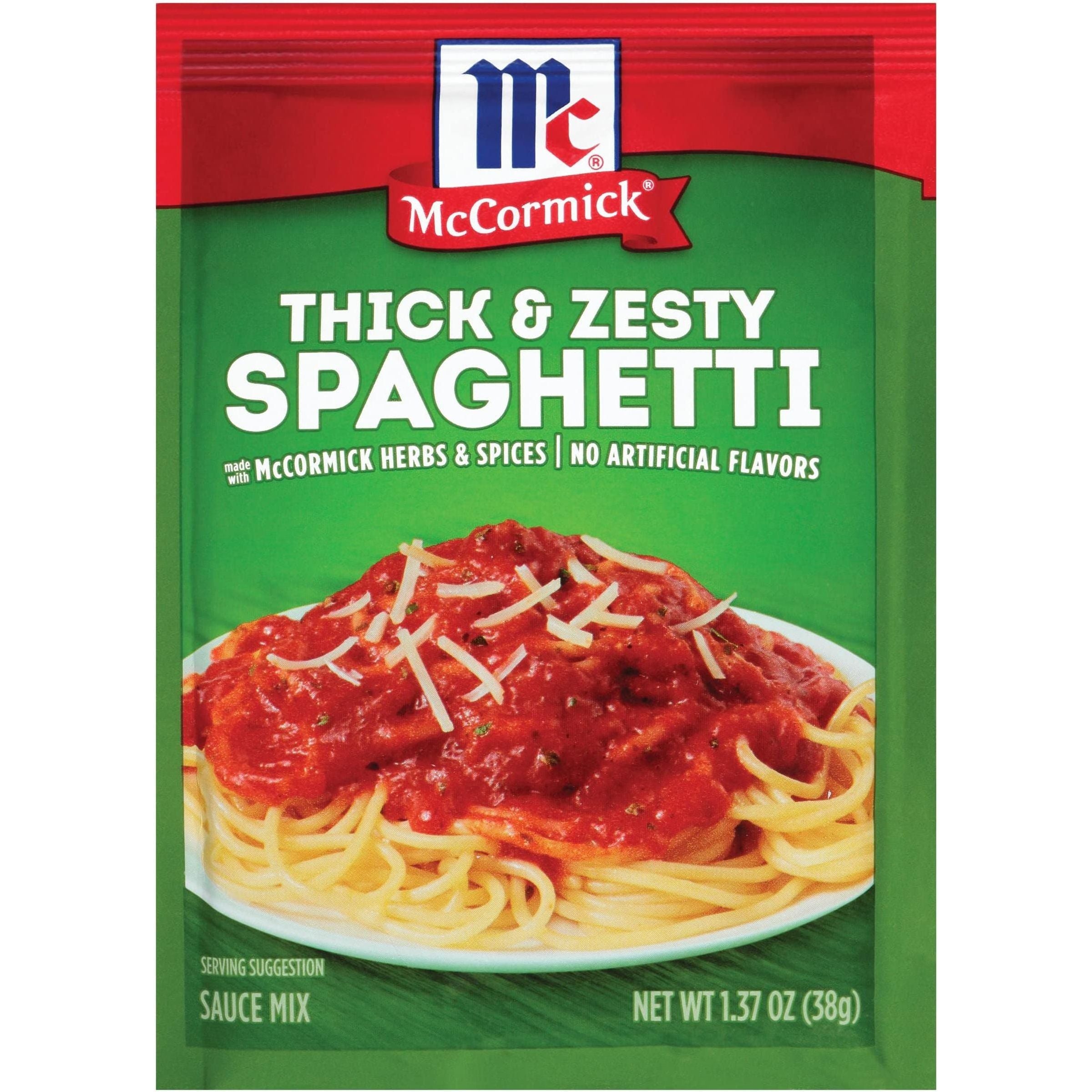 McCormick Thick & Zesty Spaghetti Sauce Seasoning, 1.37 oz (12 Pack) - McCormick