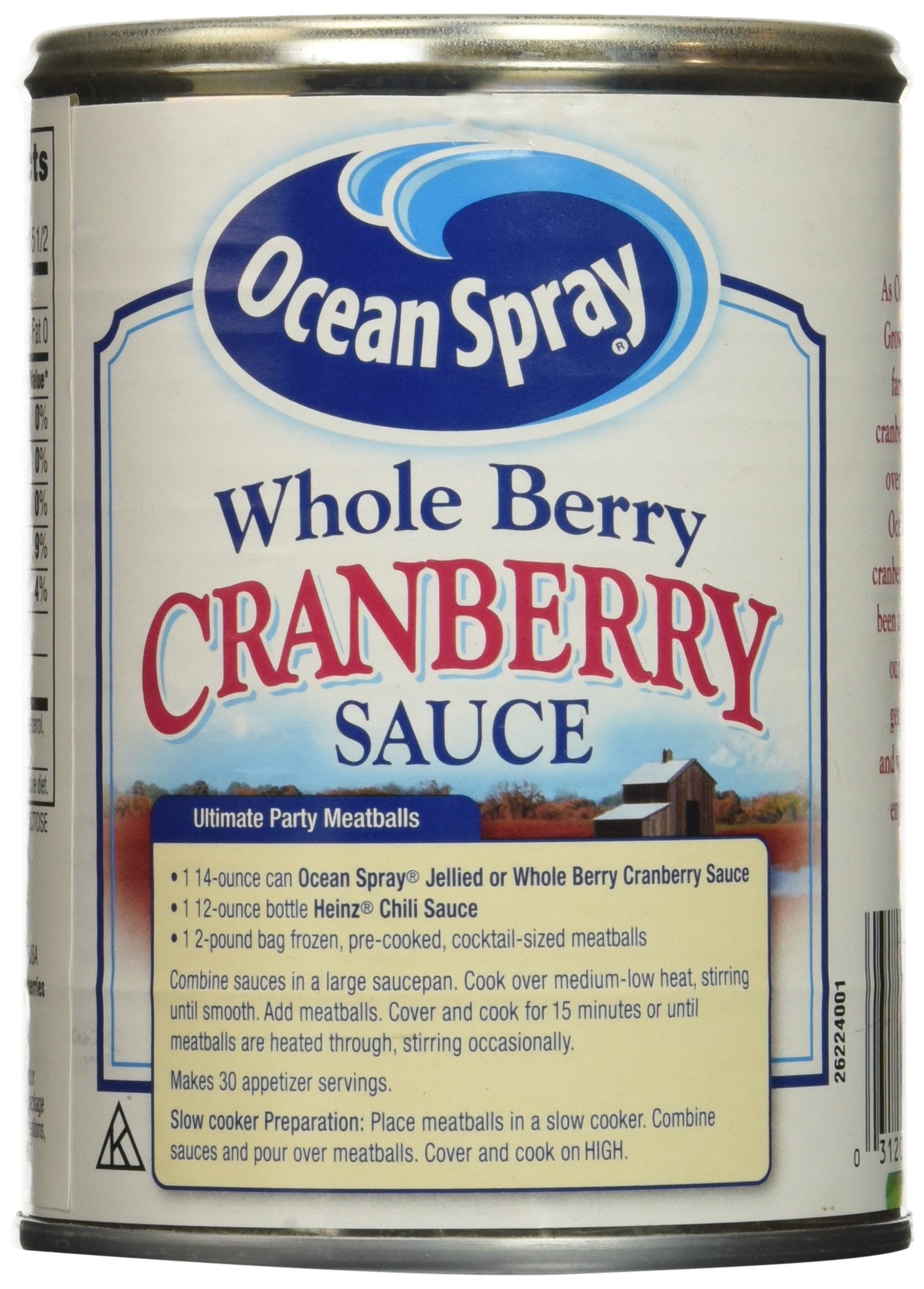 Ocean Spray Whole Berry Cranberry Sauce 14 Oz (Pack of 6) - Ocean Spray