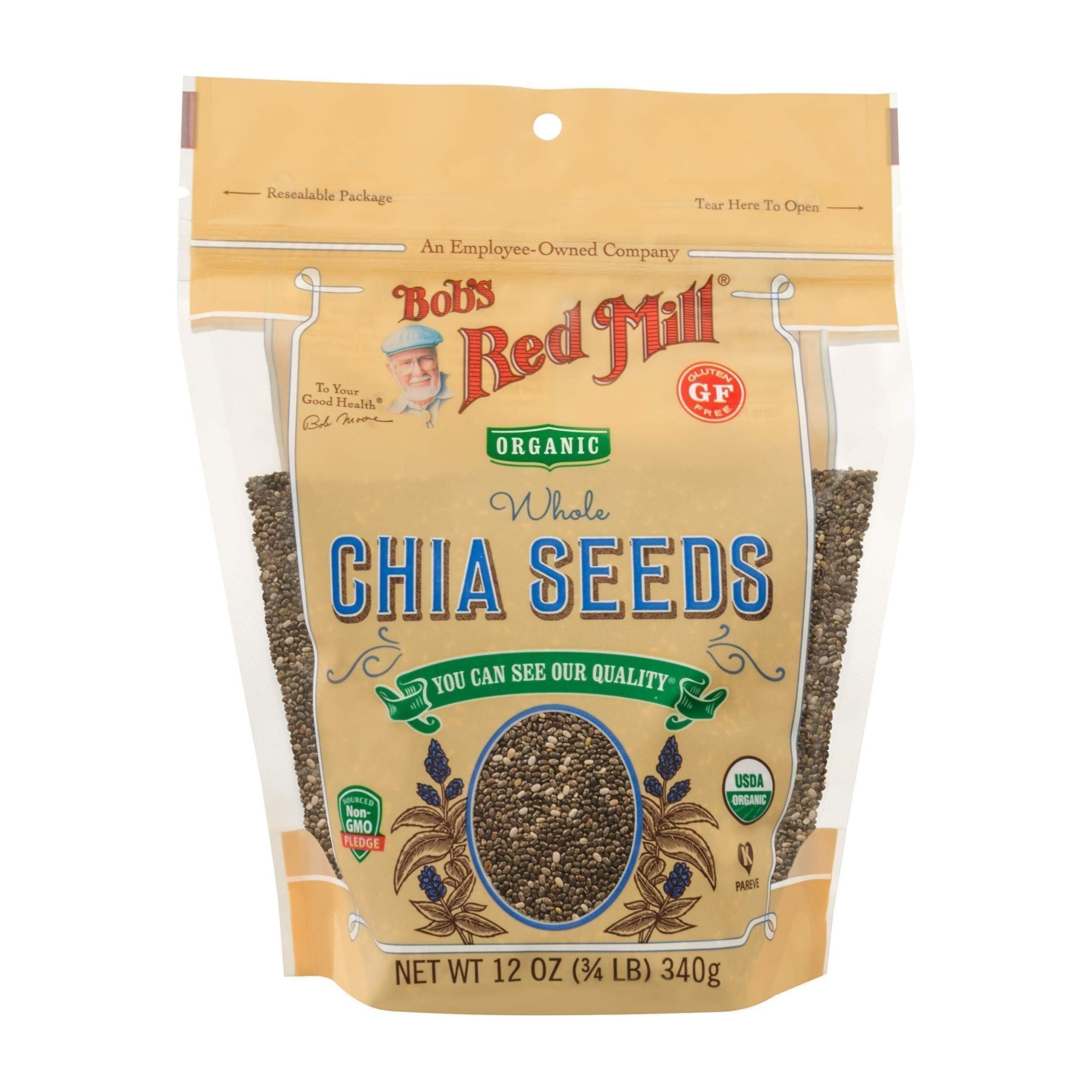 Bob's Red Mill Organic Chia Seeds, 12 Oz, (US) - High-Fiber, Omega-3 Rich Superfood - Bob's Red Mill
