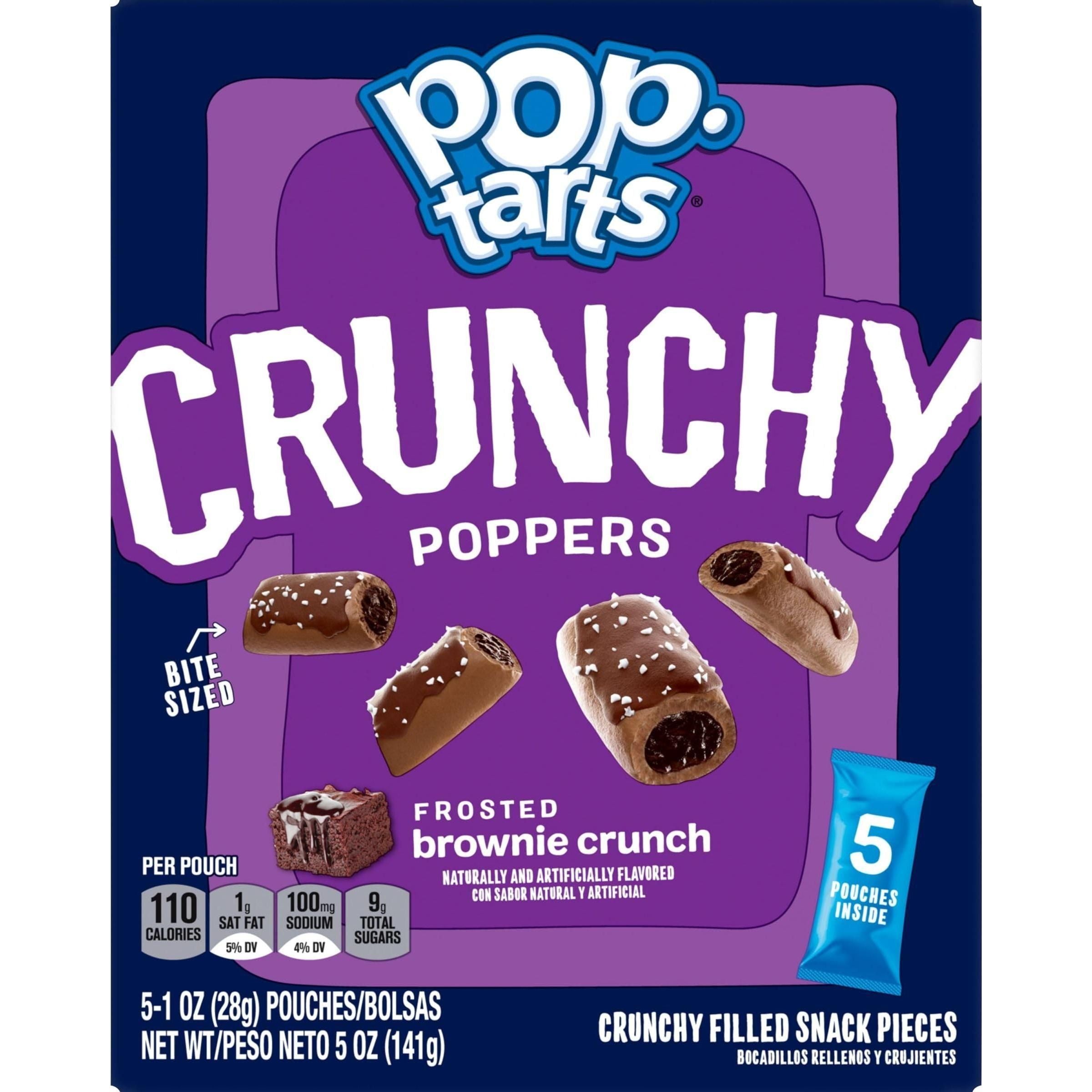Pop-Tarts Brownie Crunch Snack Bites, Frosted Crunchy Poppers, Kids & On-the-Go Treats, 5oz Box (5 Pouches) - Pop-Tarts