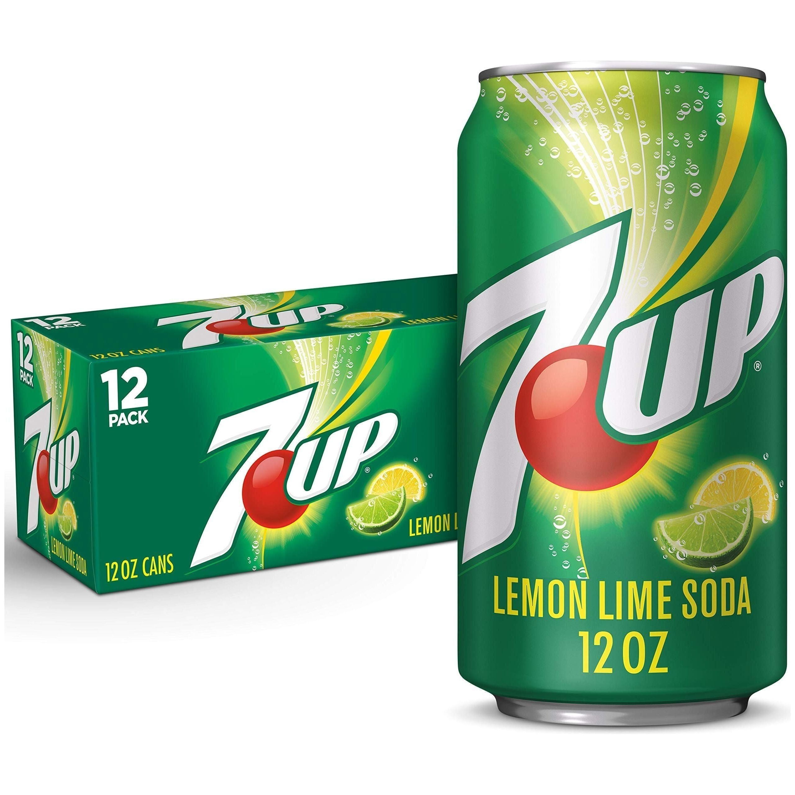 Caffeine-Free 7UP Lemon Lime Soda, 12 oz Cans - 12 Pack - 7-Up